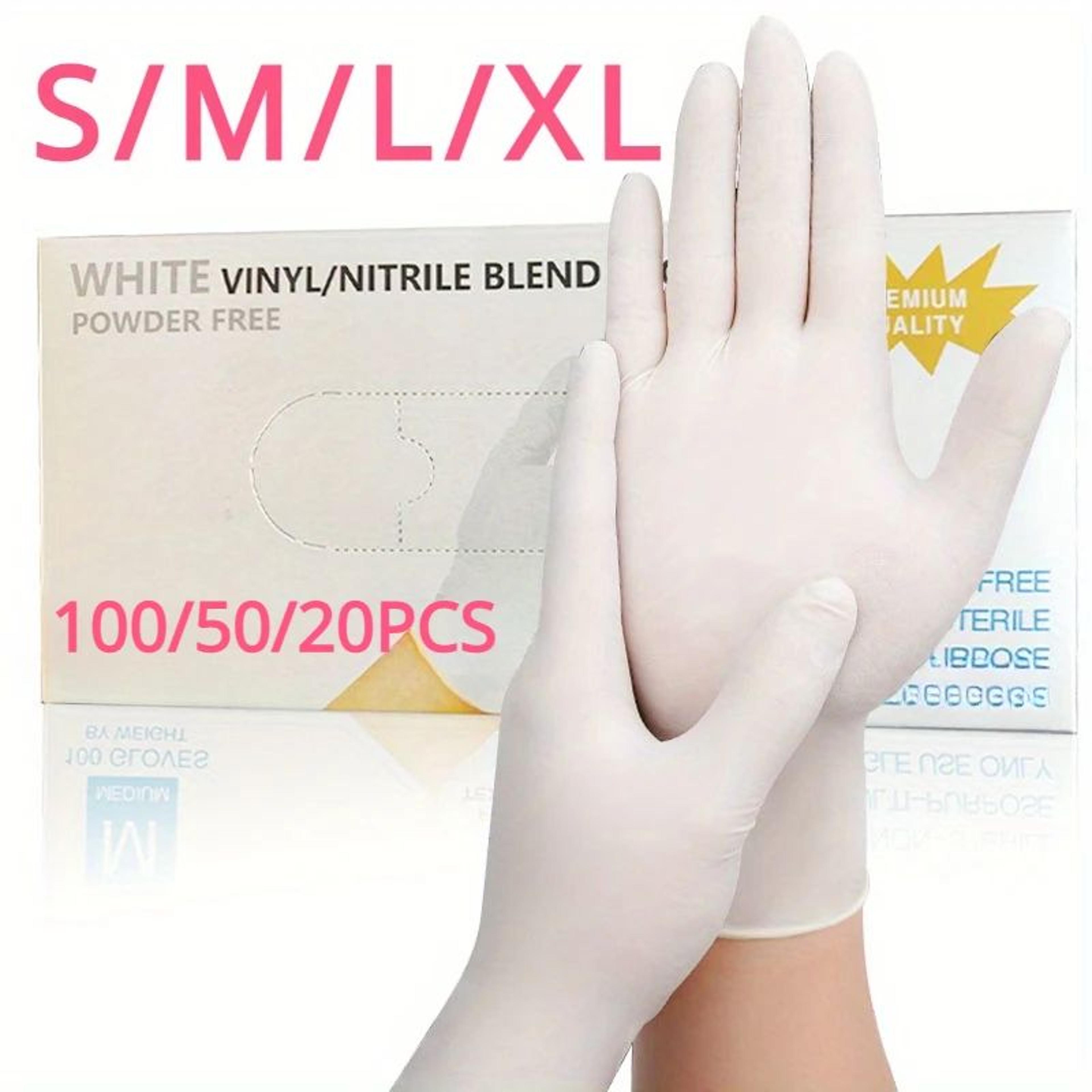 white disposable nitrile gloves for cleaning and household use