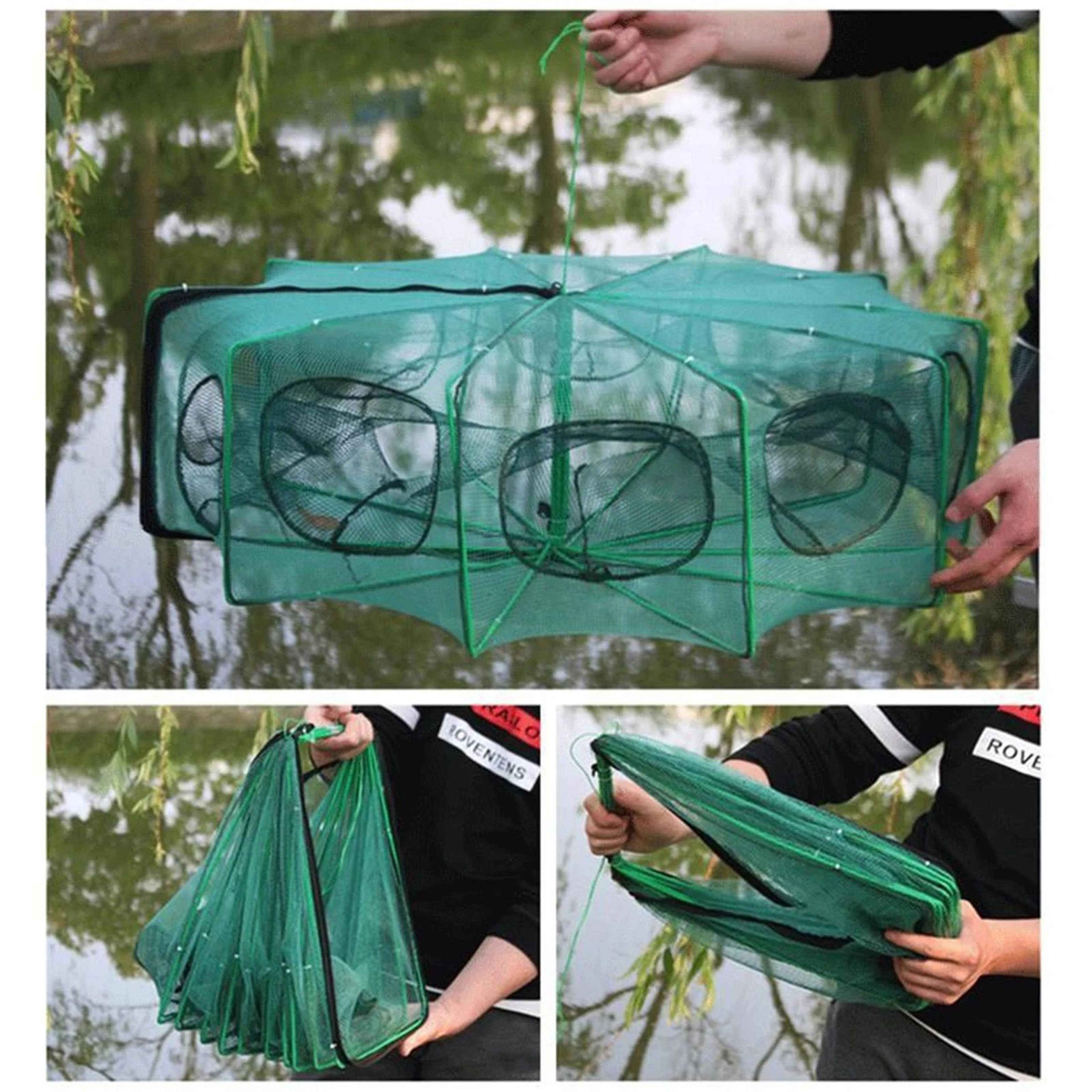 collapsible fishing basket trap for crab and fish