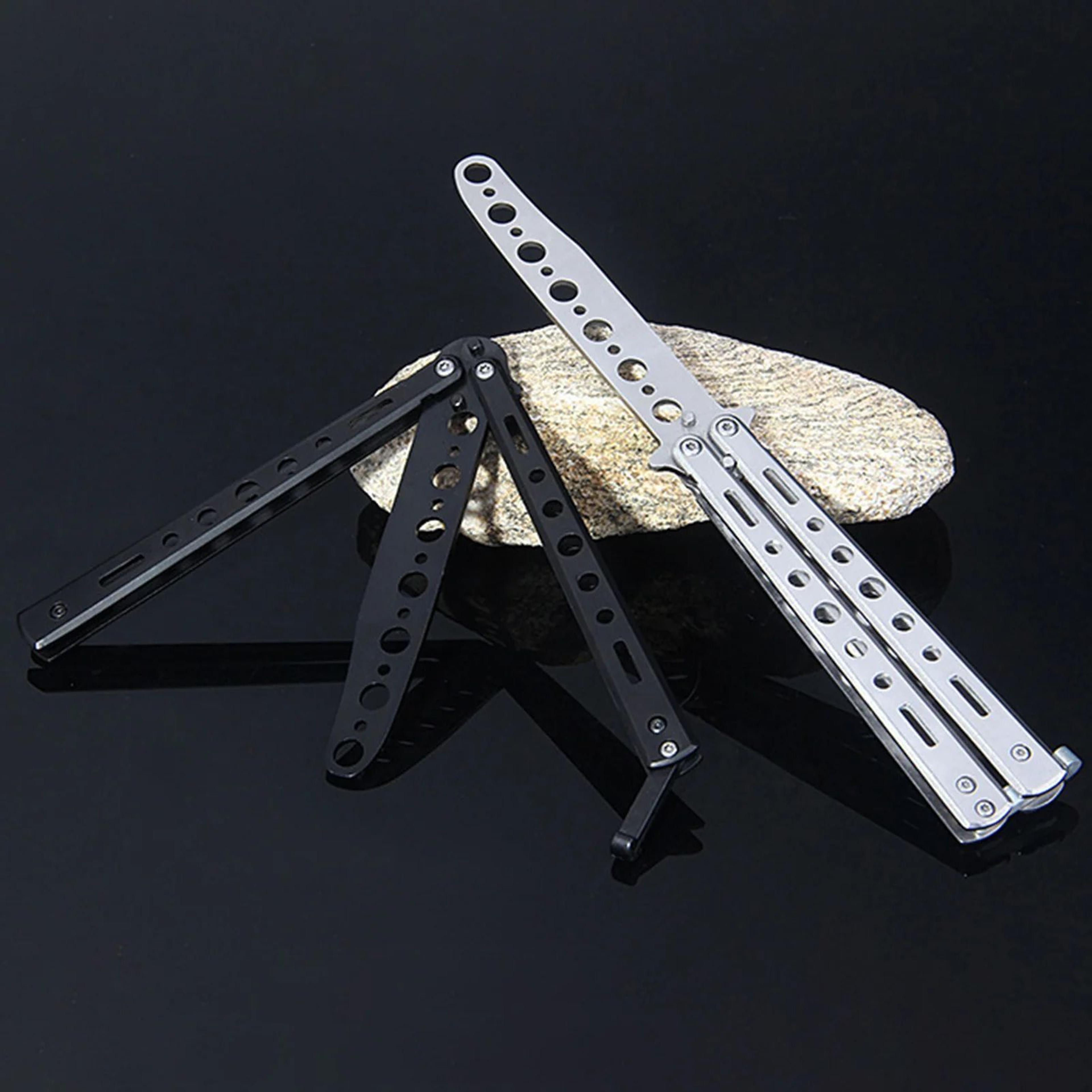 metal butterfly knife trainer for flipping practice