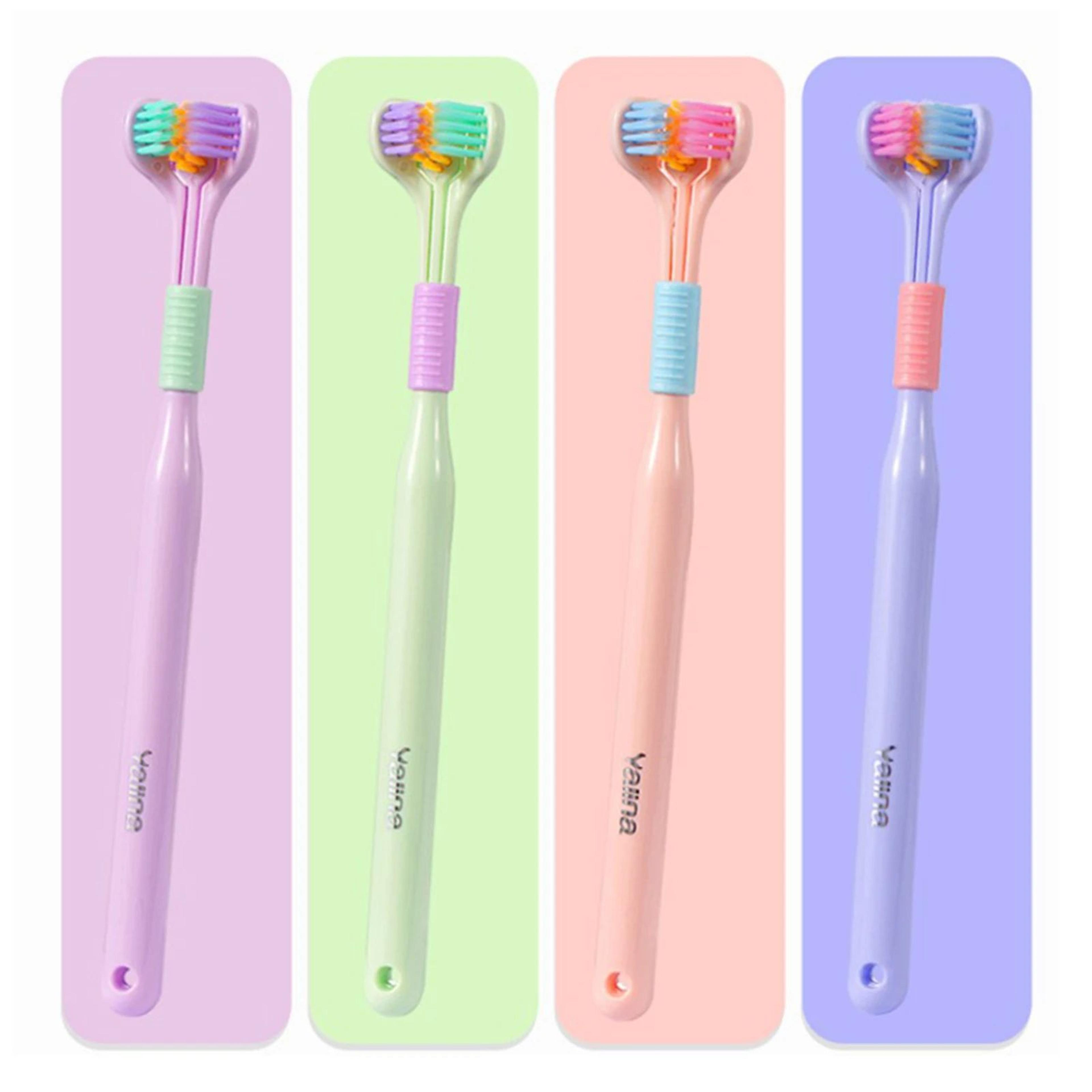 3 sided soft bristle deep cleaning toothbrush
