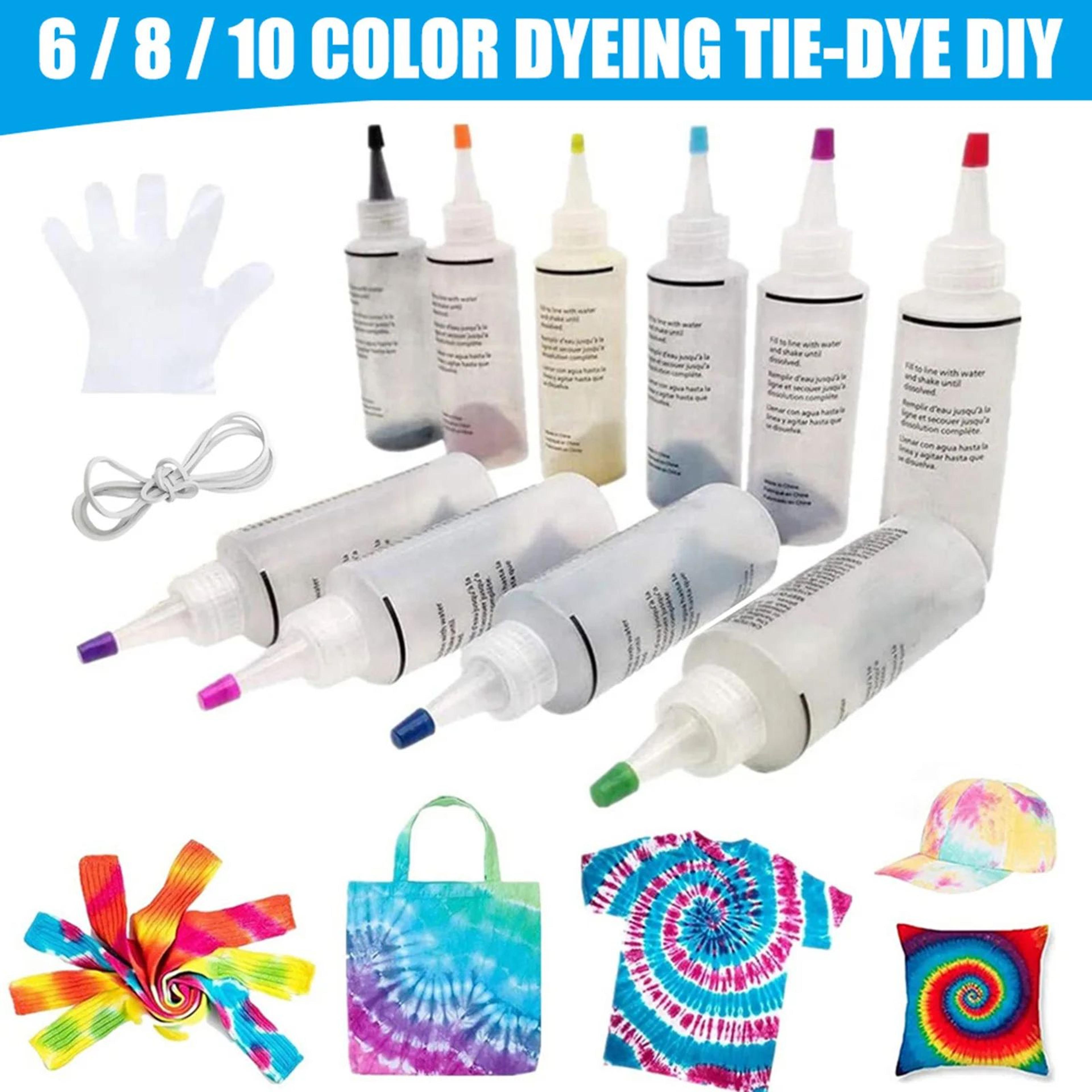 6 8 10 color diy fabric tie dye kit