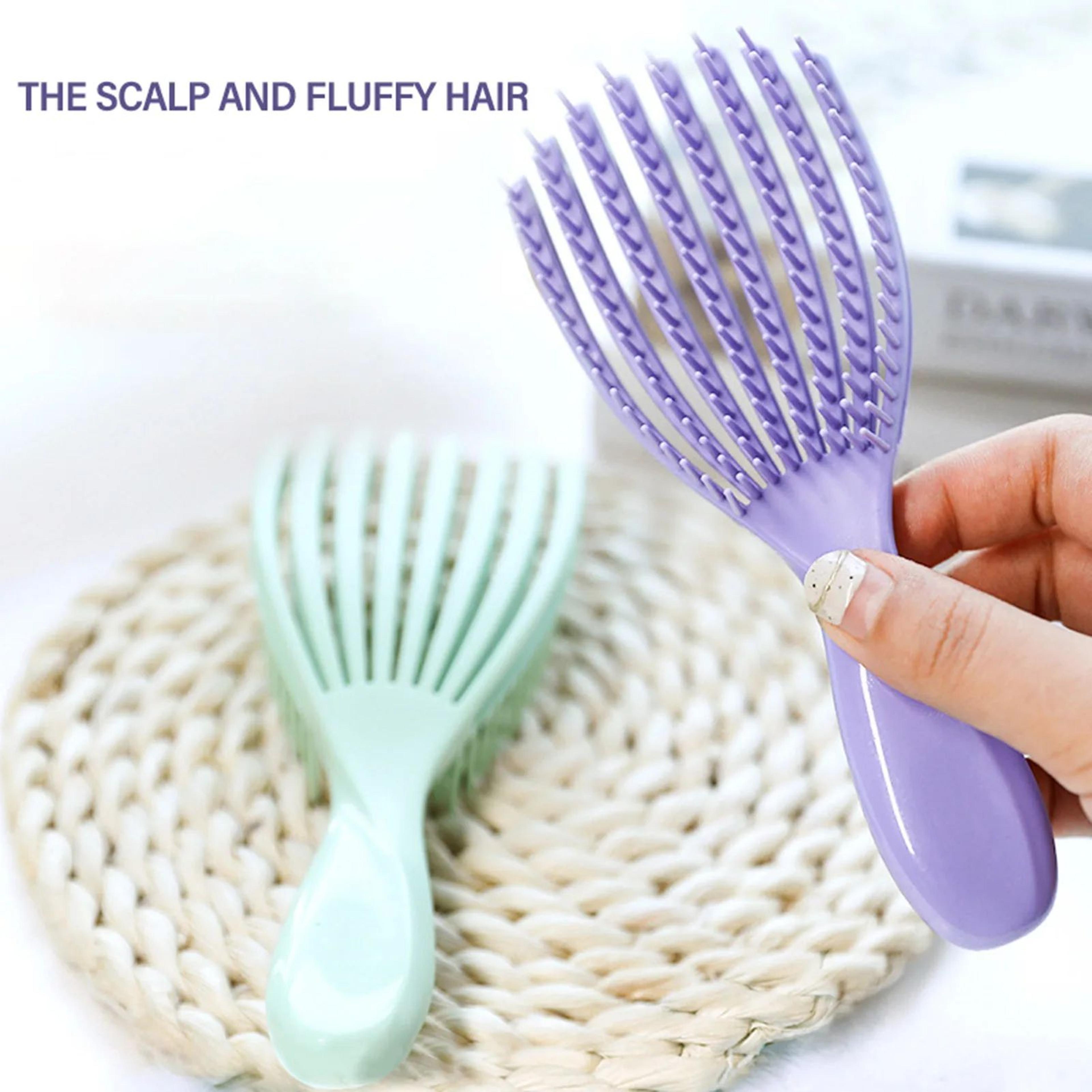 anti static flexible detangling brush for curly and thick hair