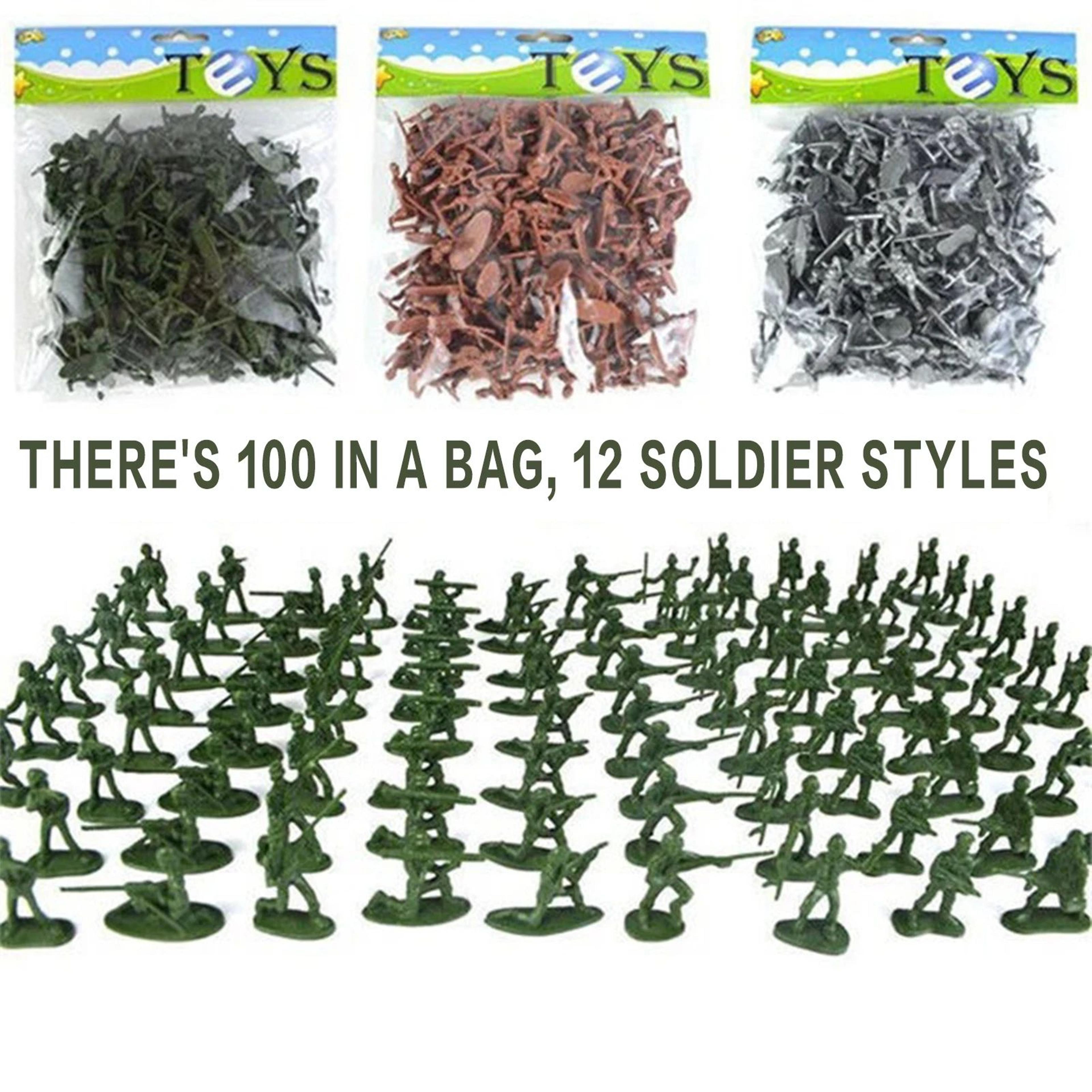 military army soldiers action figure battle group bucket set