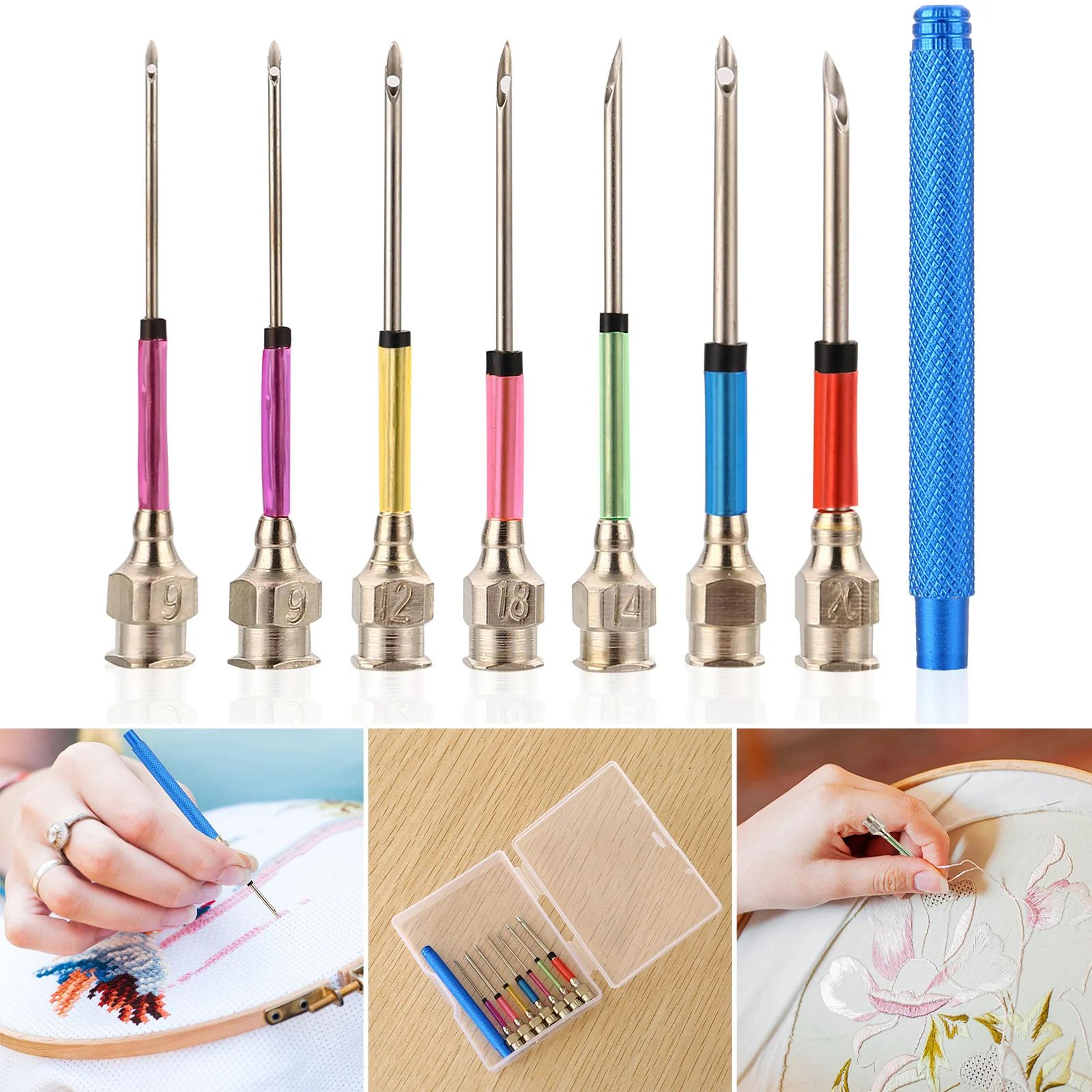 ergonomic punch needle tool set for embroidery and diy sewing