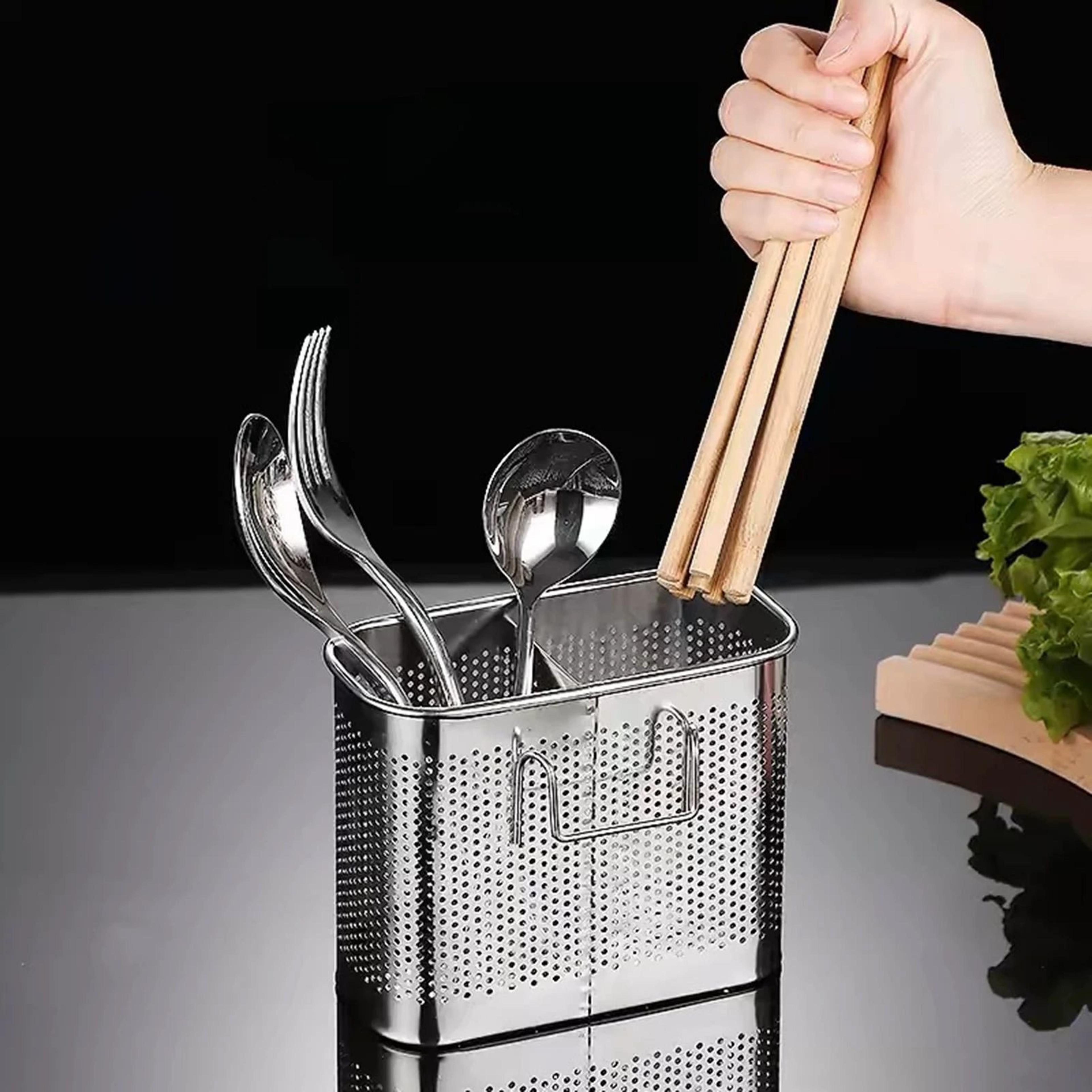 wall mounted stainless steel chopstick holder with drainage