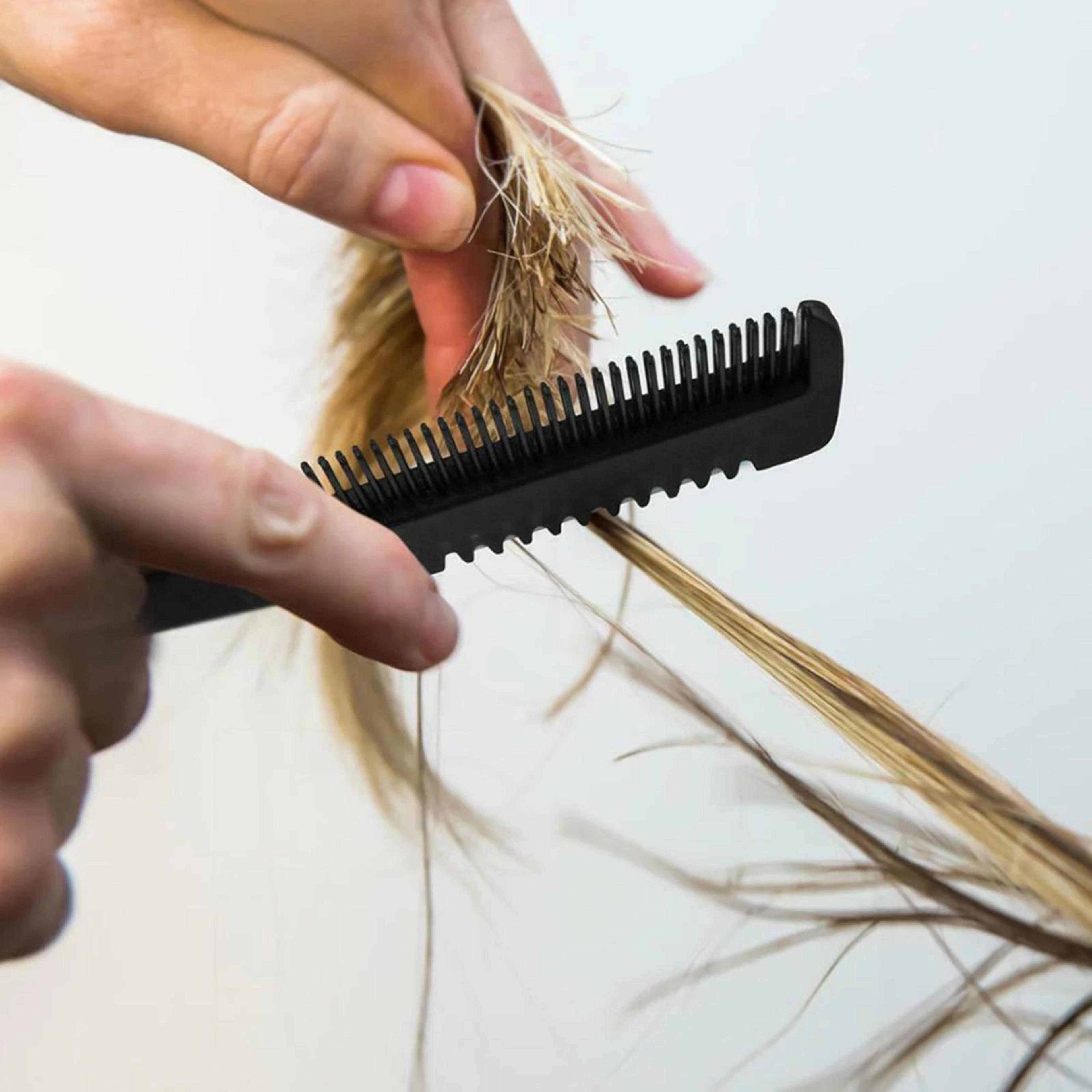 double sided hair razor comb for cutting and thinning