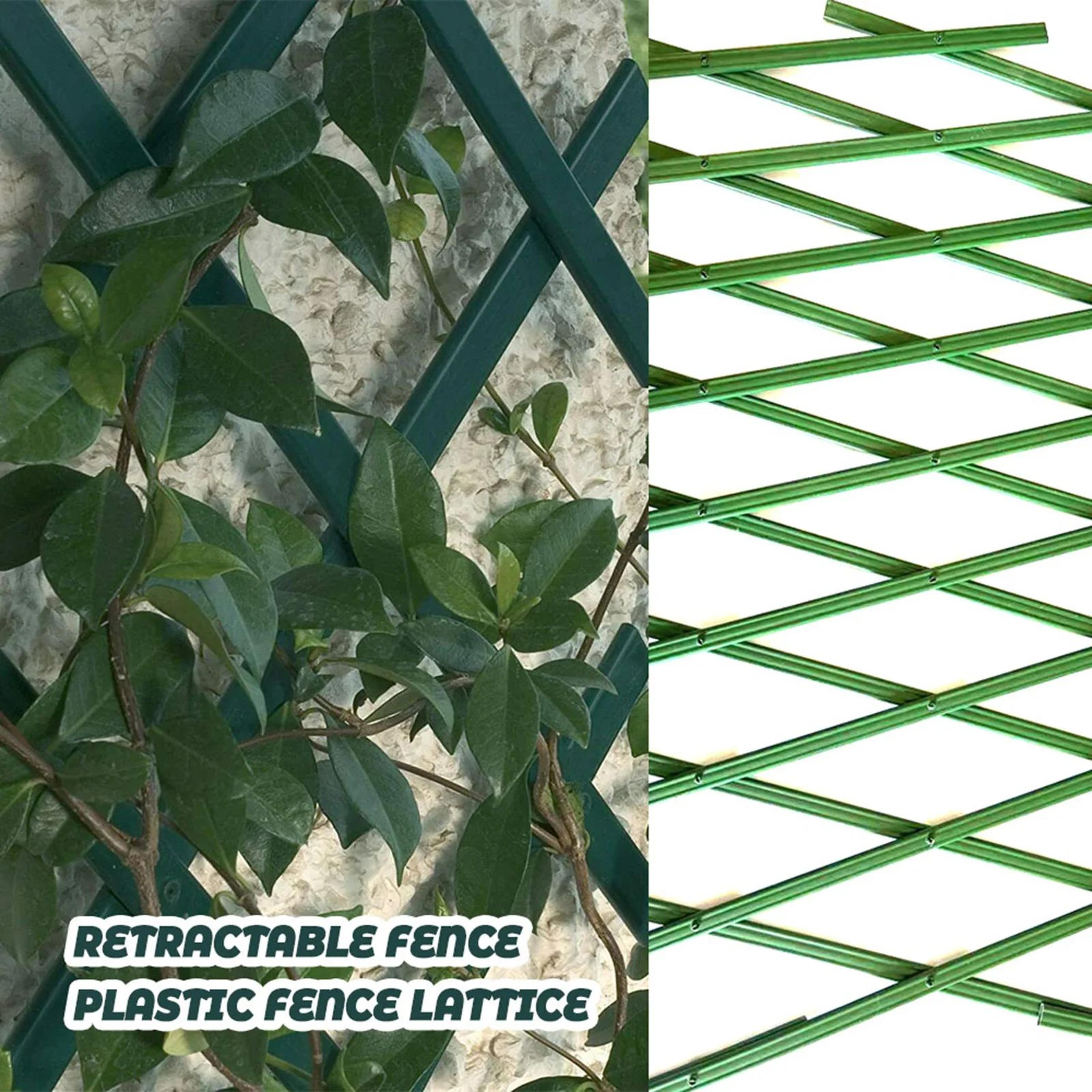 retractable garden trellis fence for climbing plants