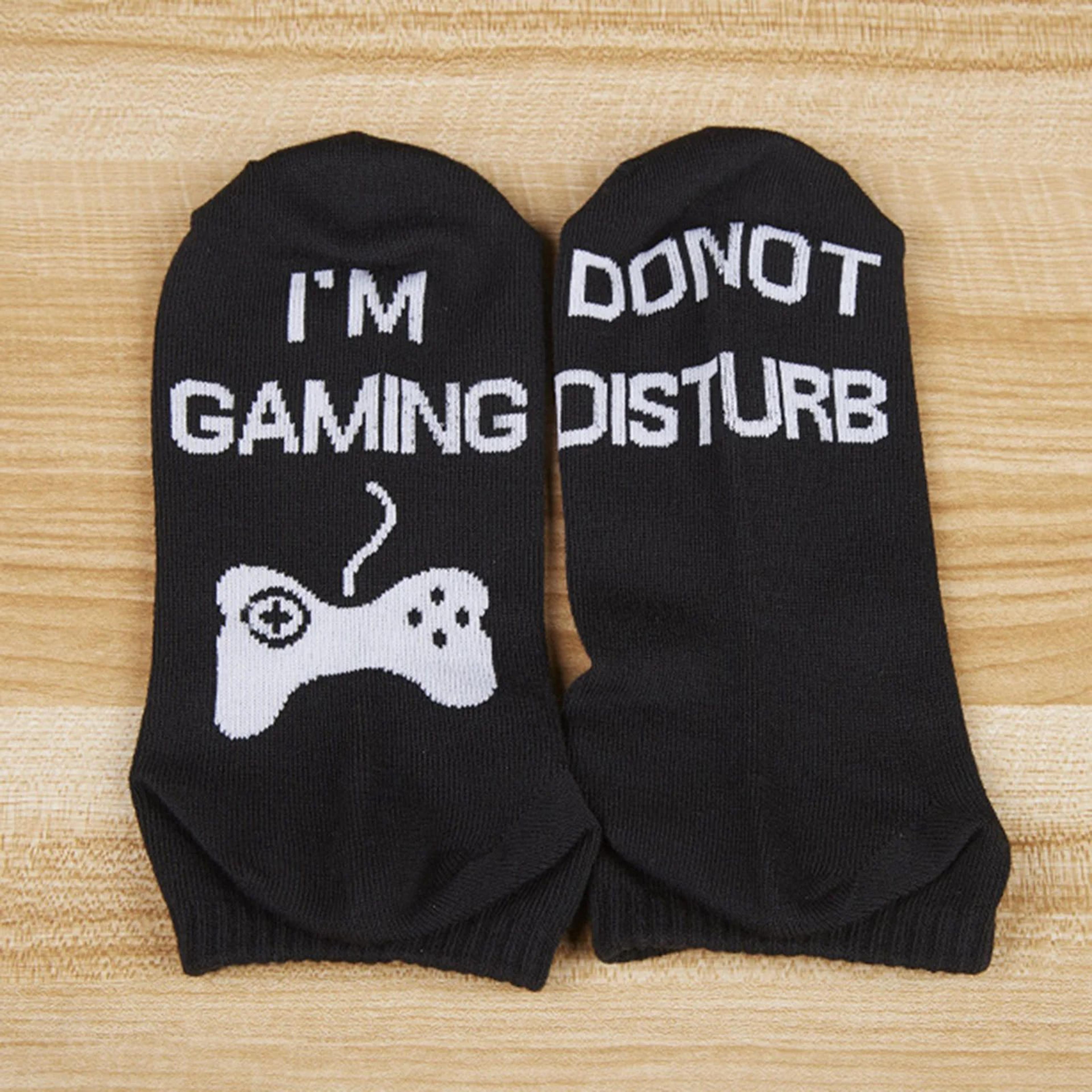 do not disturb i am gaming funny unisex socks