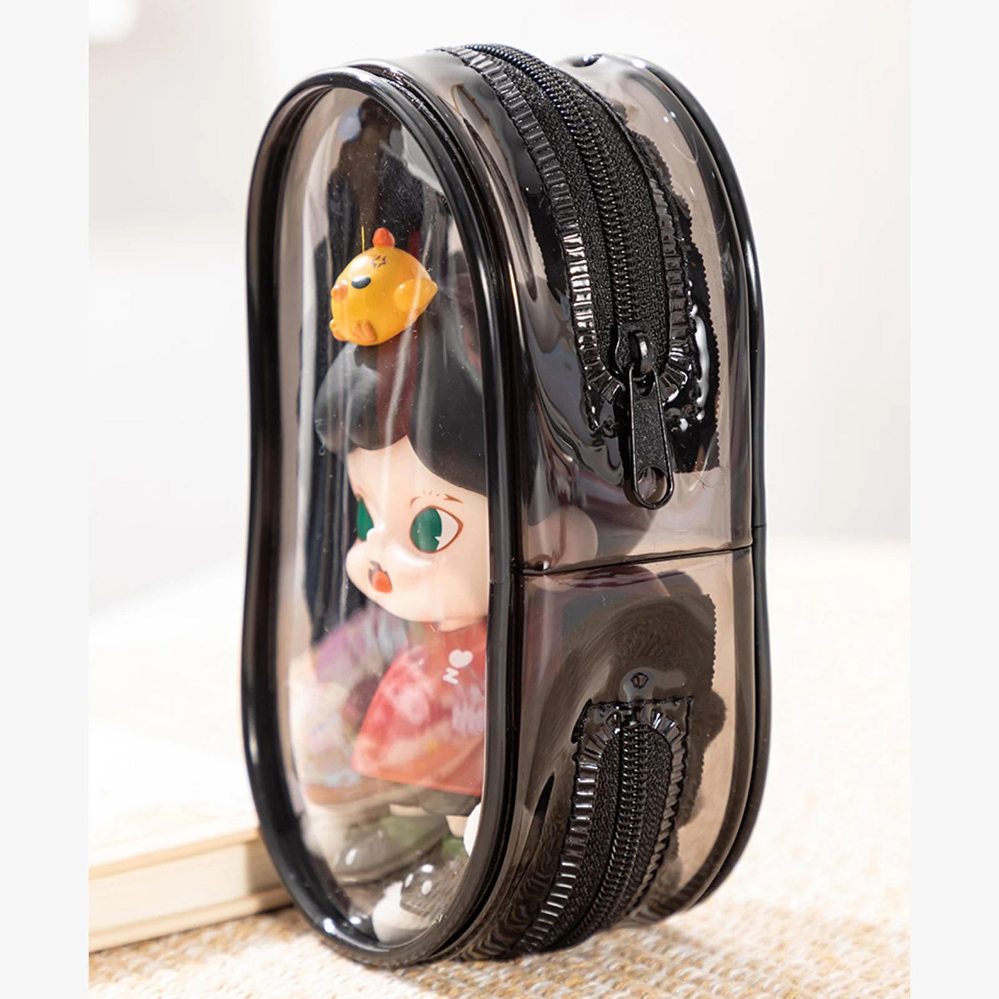 zippered plush doll and mini figure protective carry pouch