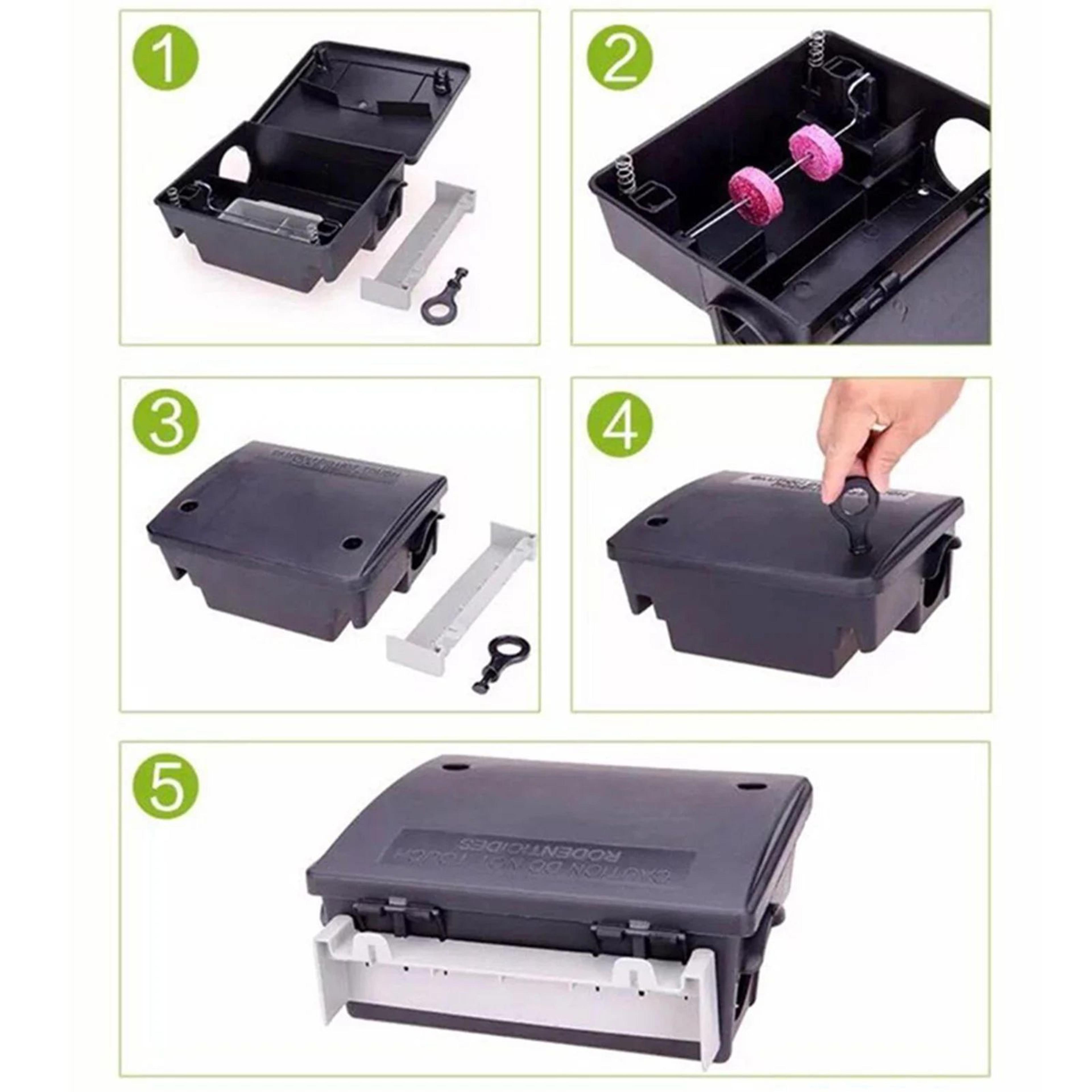 lockable rodent bait station box with key for home use