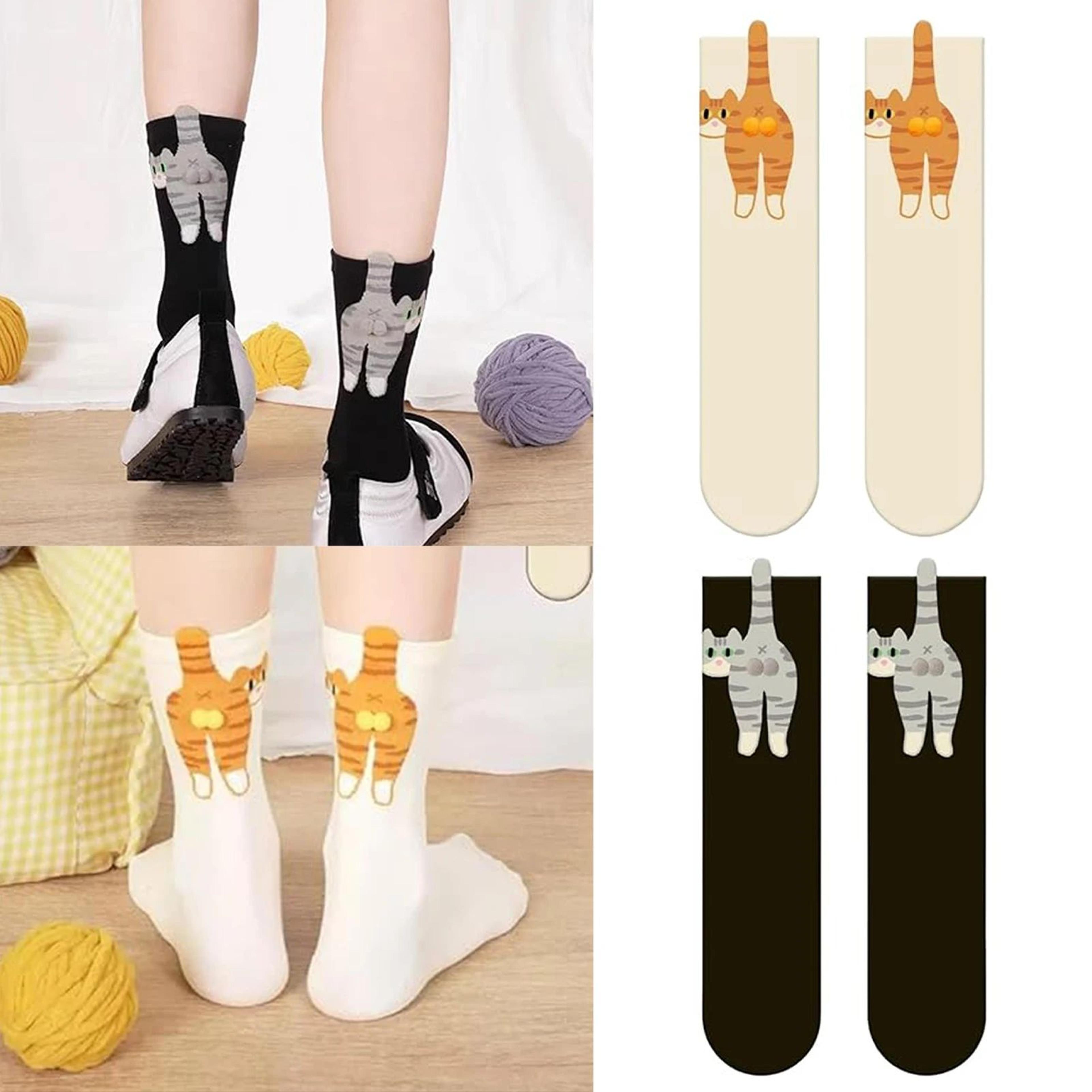 funny 3d cat novelty socks for outdoor activities