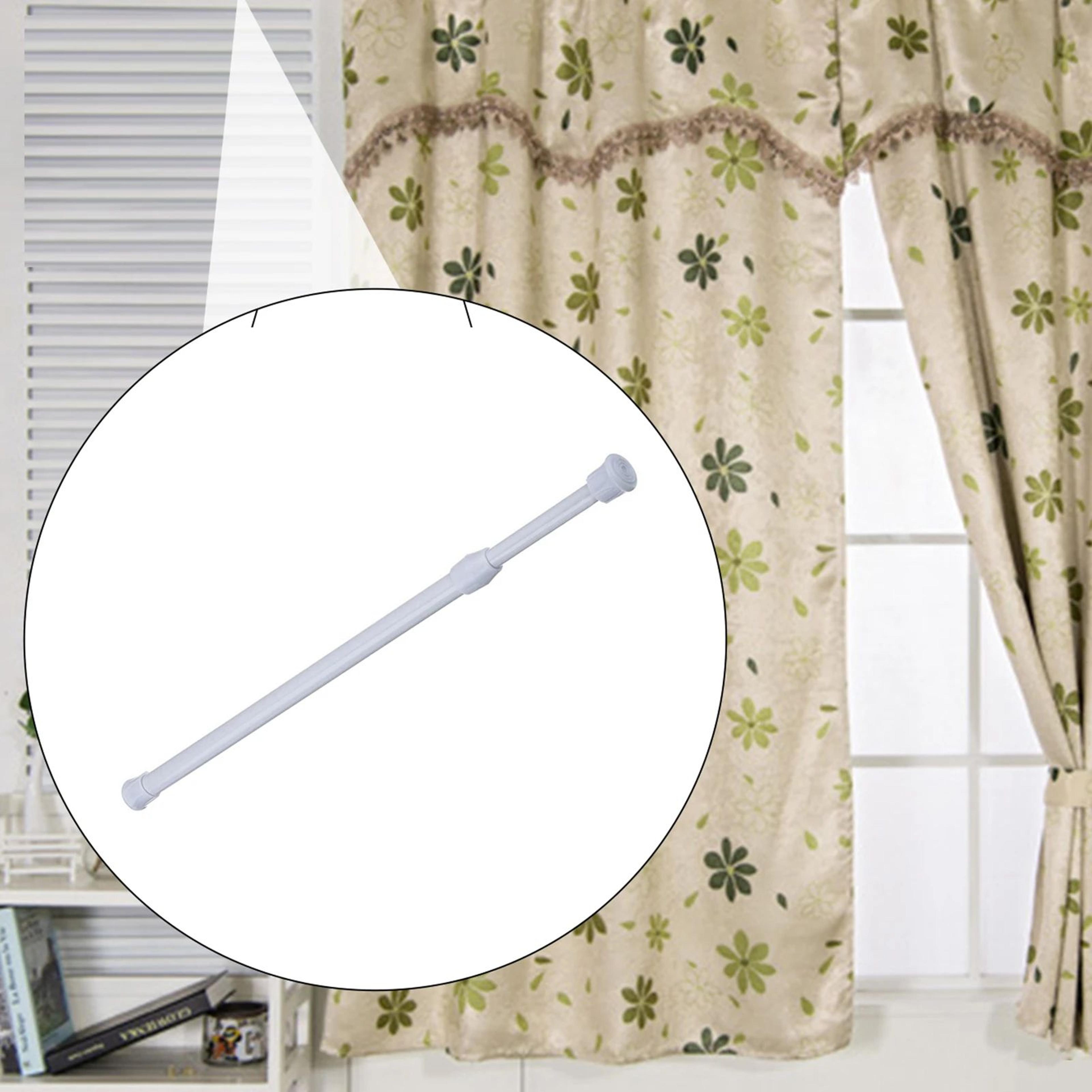 adjustable metal spring tension curtain rod for home storage