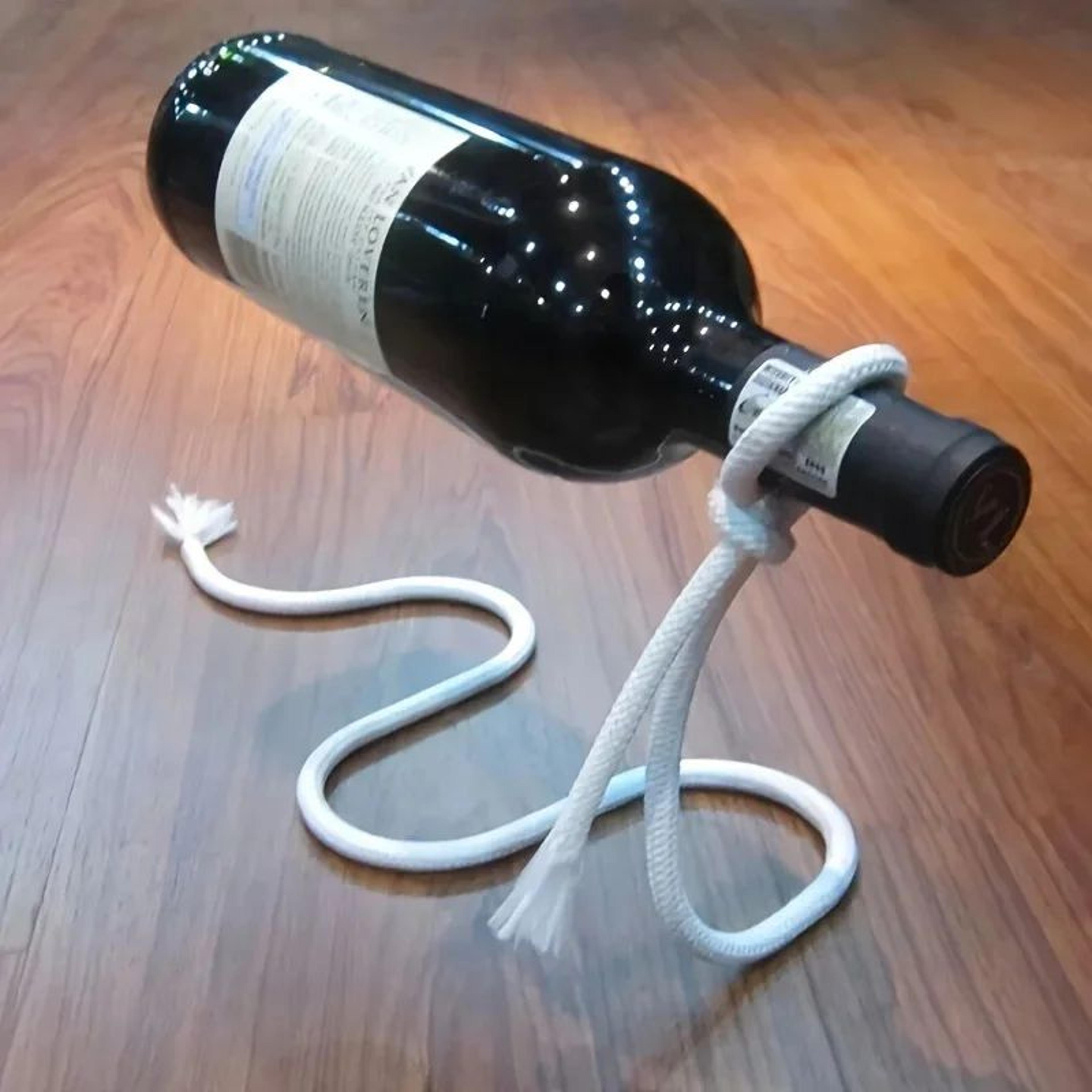 creative snake chain wine bottle holder display rack