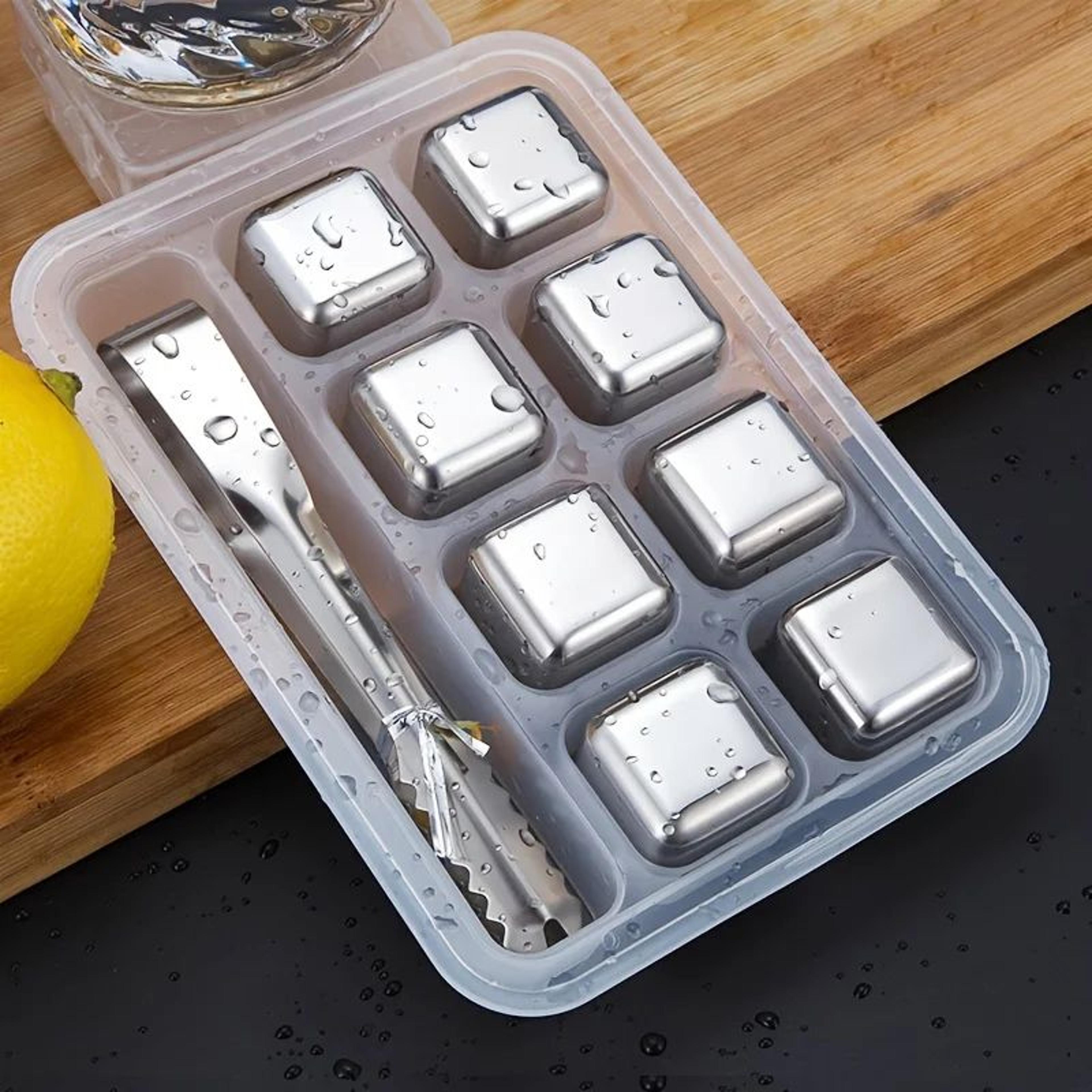 stainless steel whiskey chilling stones reusable drink cooling cubes