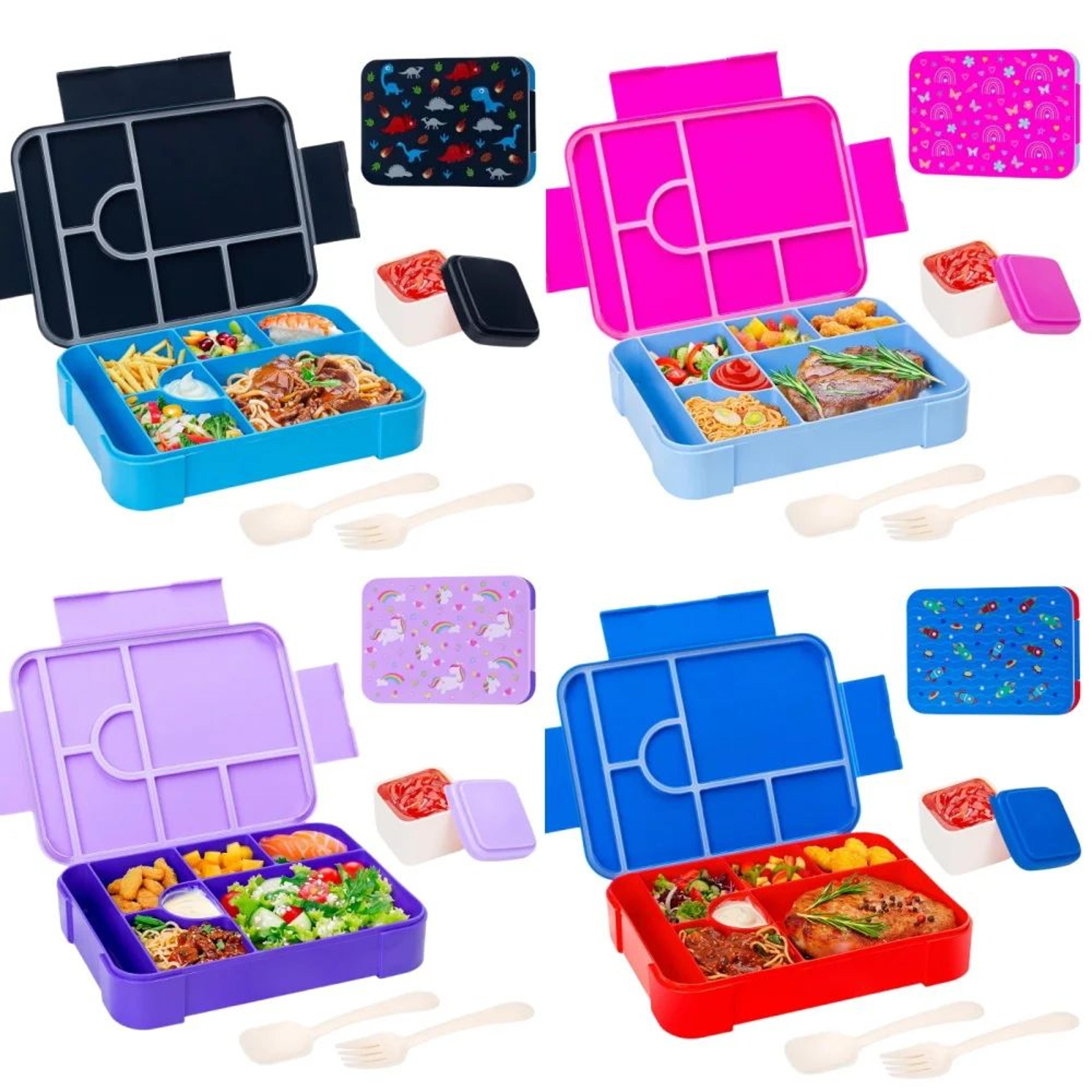 cute kids divided bento lunch box leakproof food container