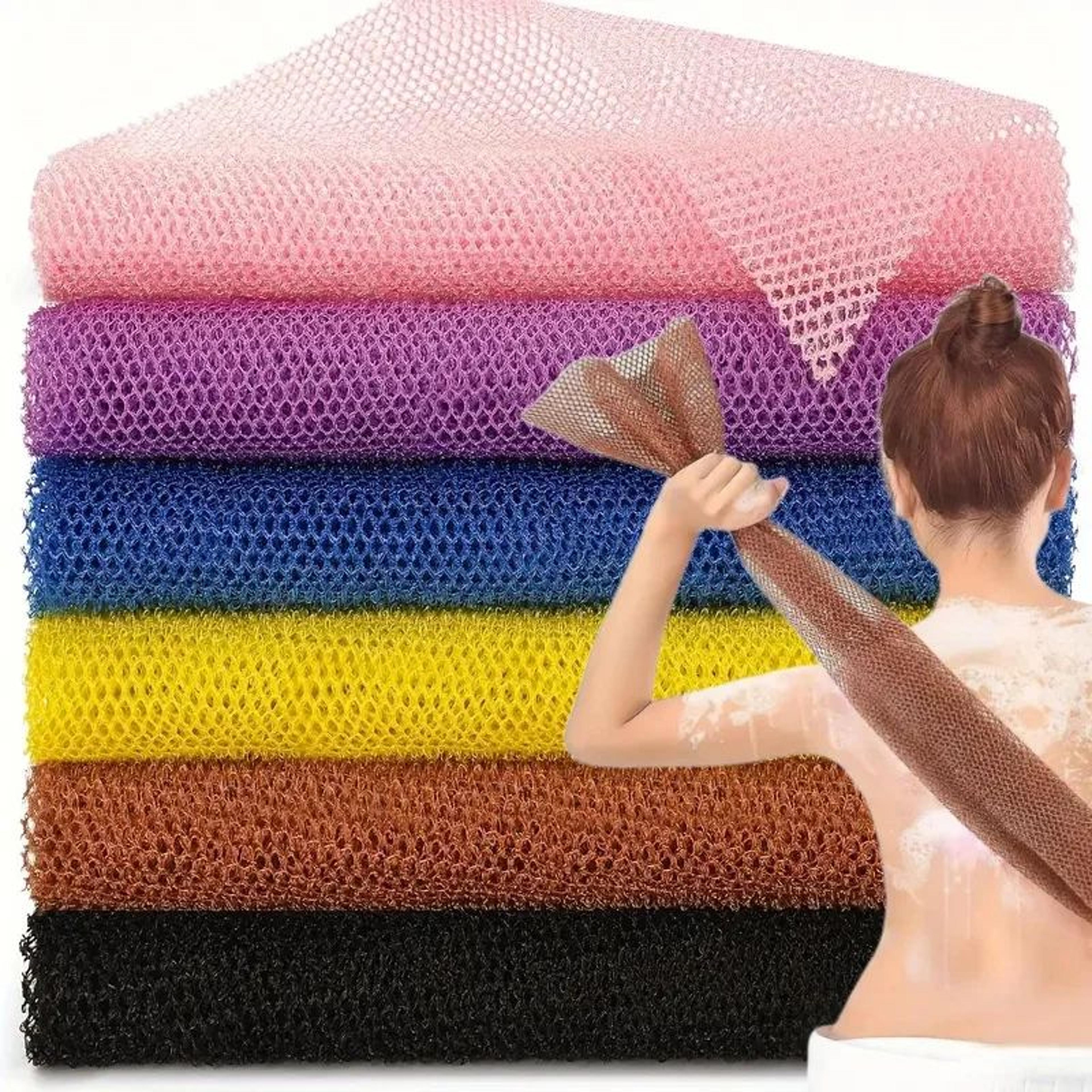 2 piece african exfoliating mesh bath sponge body scrub washcloth