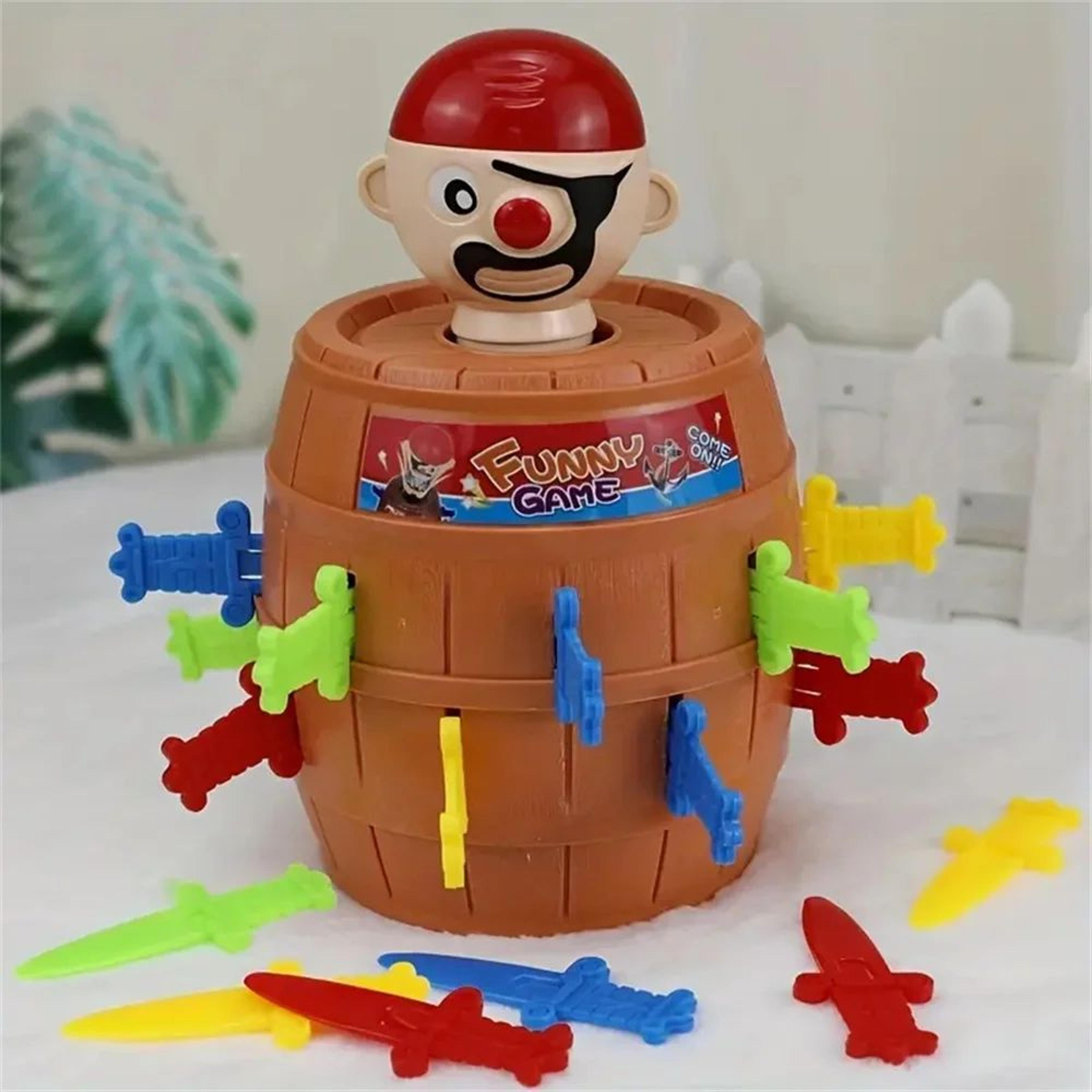 pop up pirate barrel game interactive sword puzzle tabletop toy