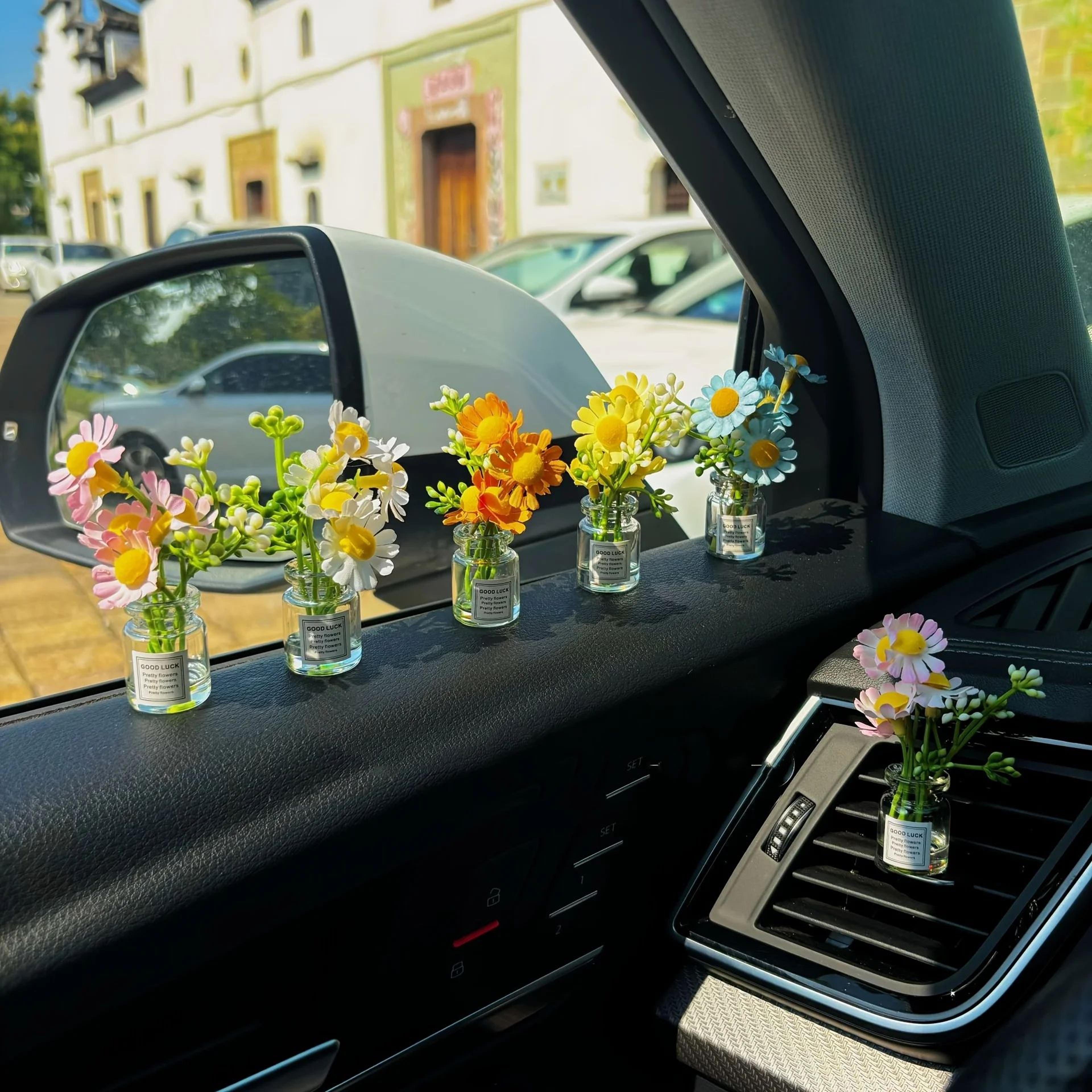 miniature potted flower figurines for home table and diy decor