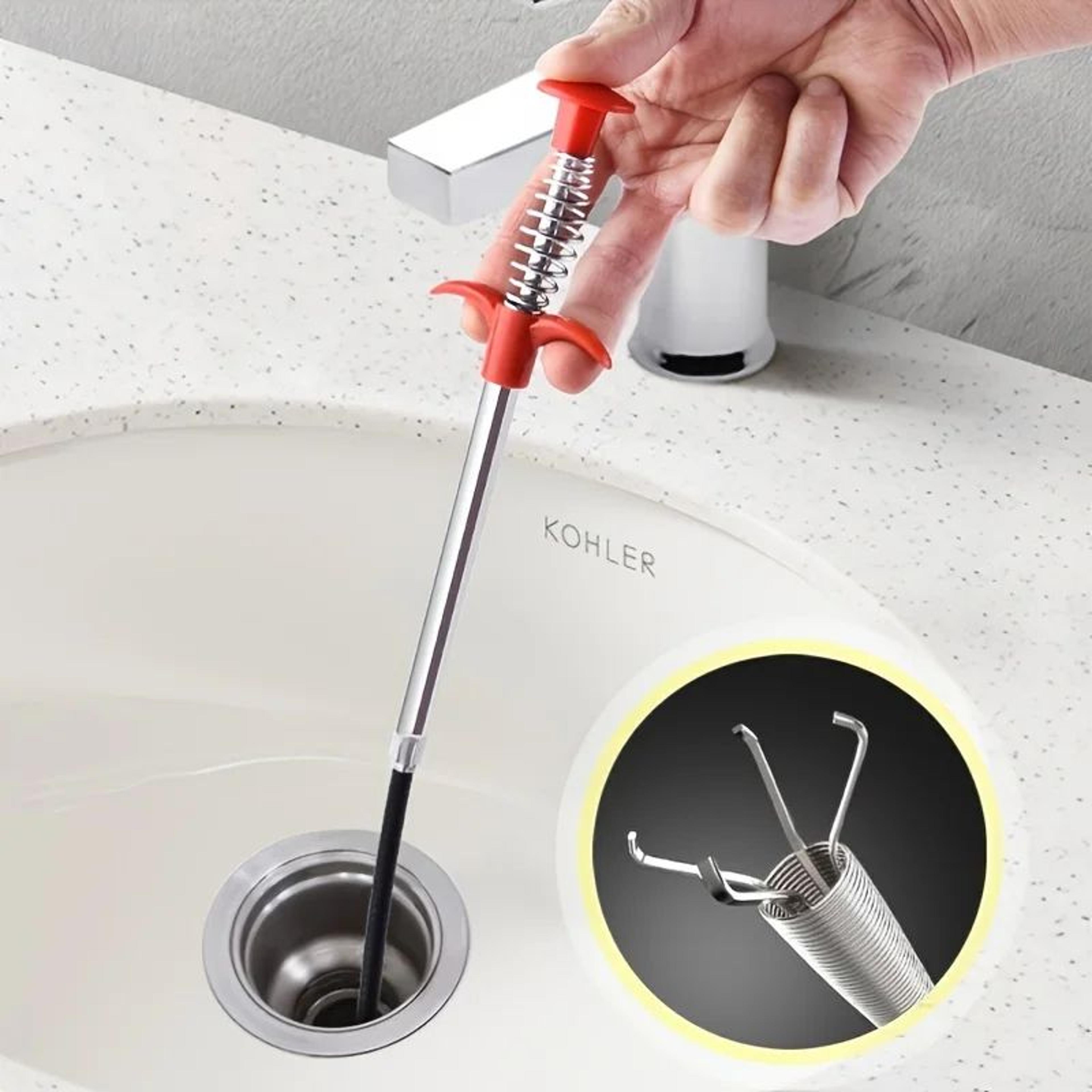 flexible 4 claw drain cleaning tool for pipes and clogs