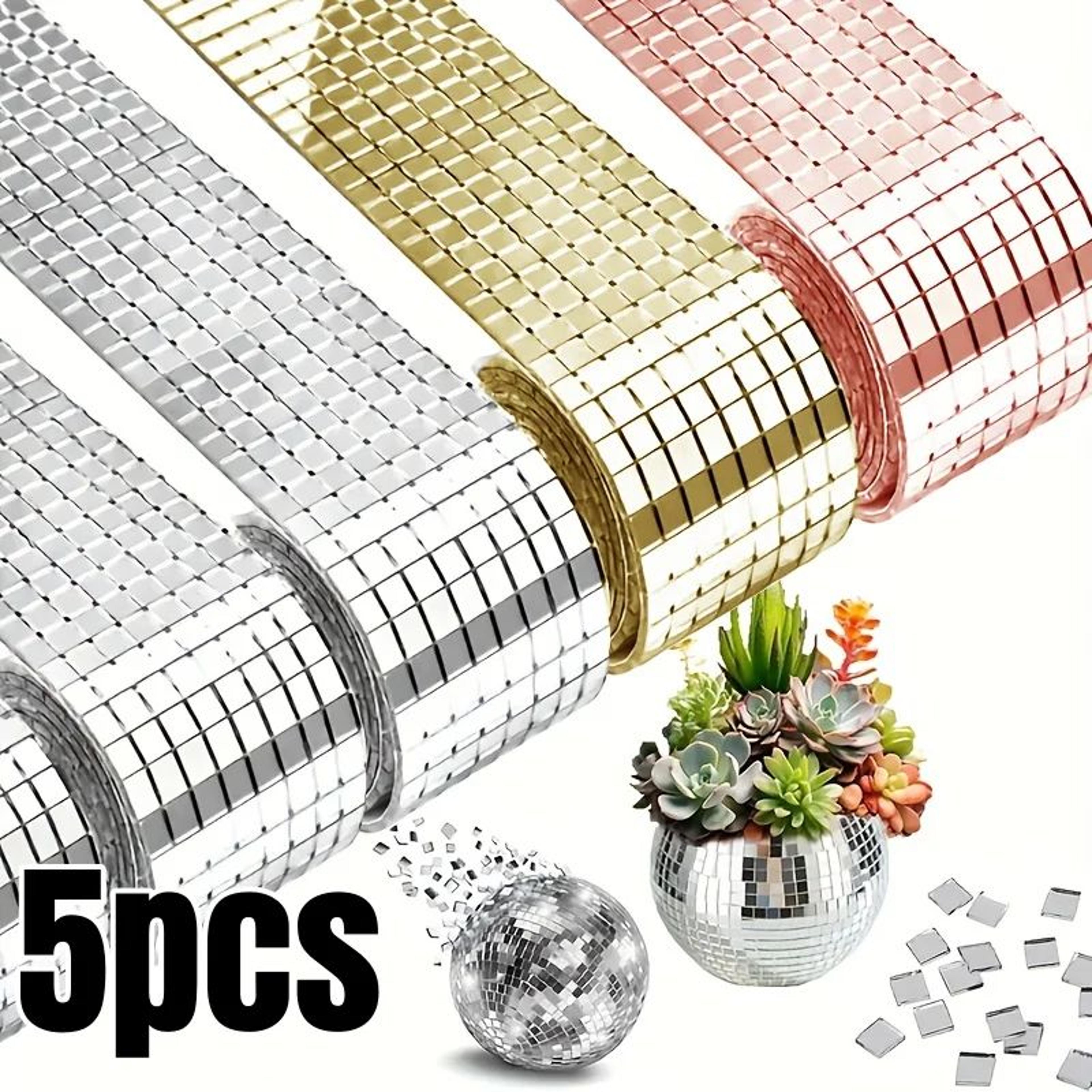 self adhesive disco ball mirror mosaic tiles for diy crafts