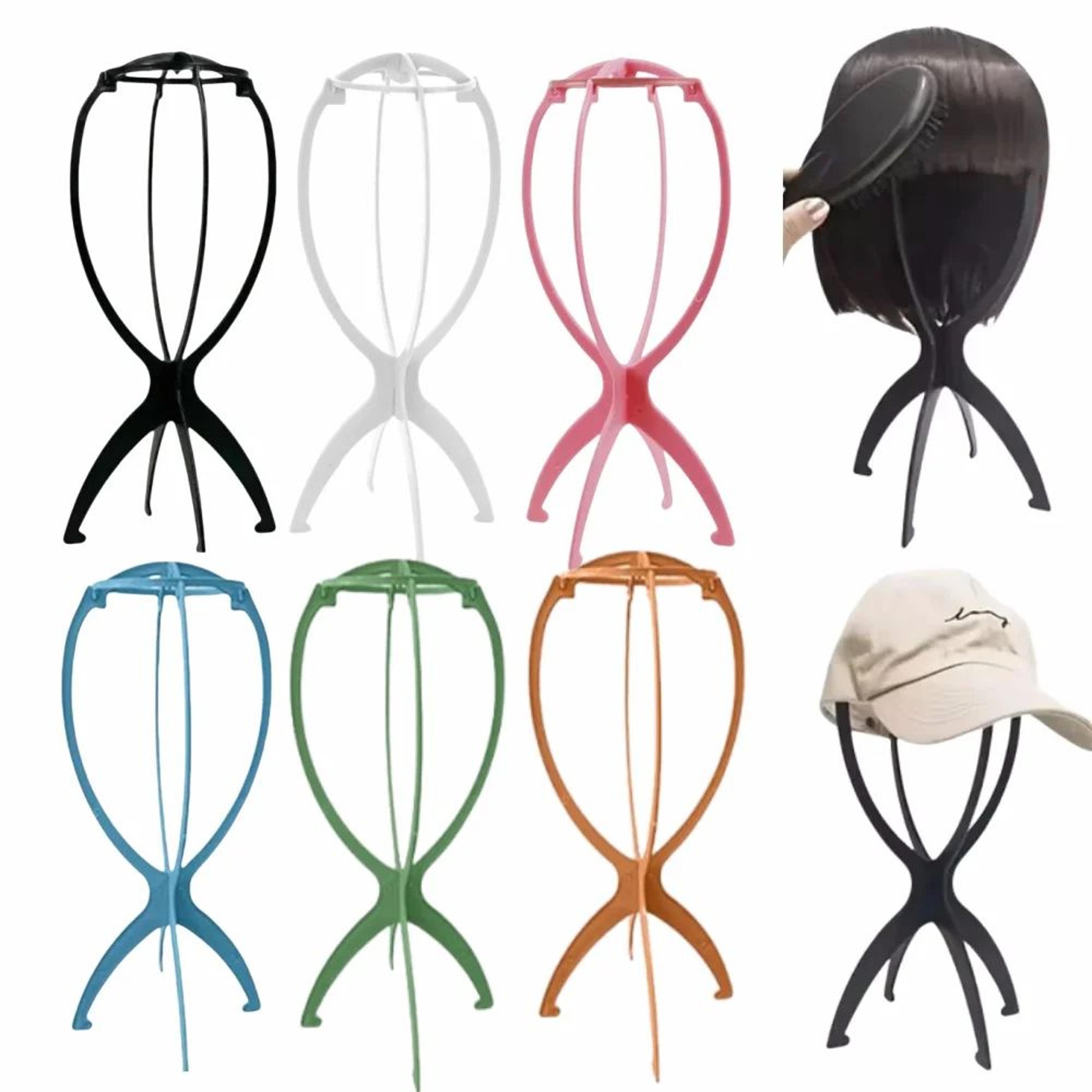 3 piece collapsible wig stand for styling storage and display
