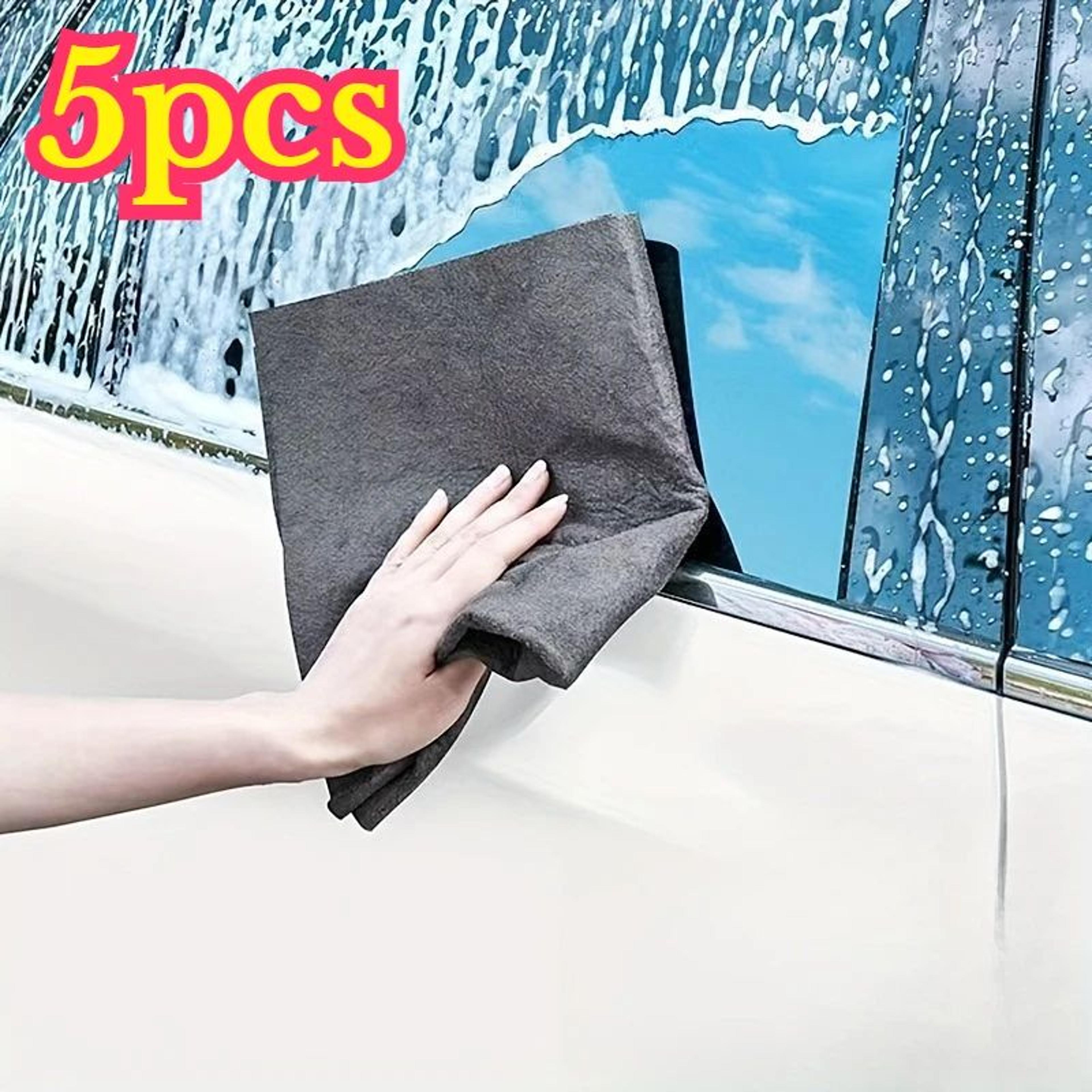 5 piece streak free glass and mirror cleaning cloth set