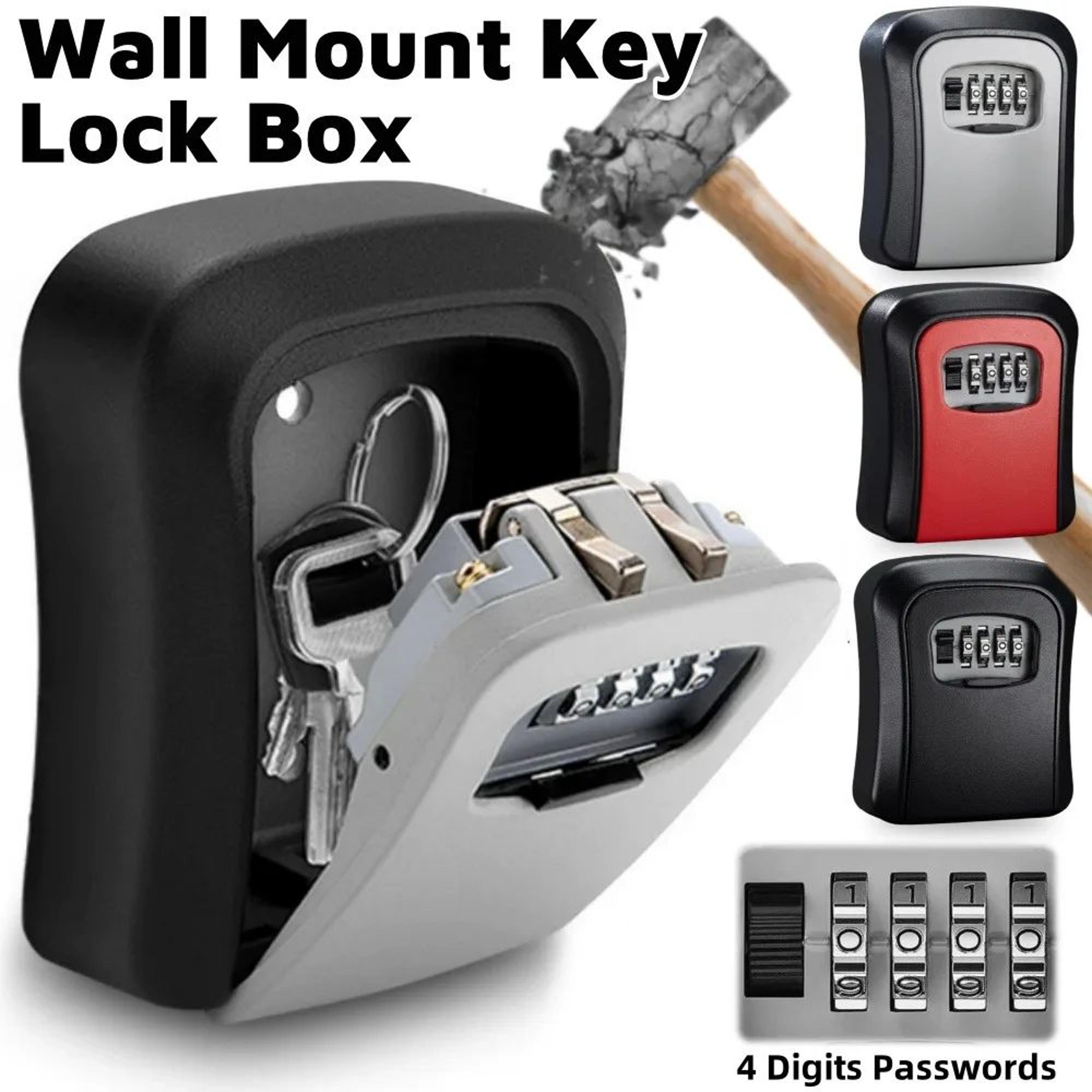 wall mount 4 digit combination key lock box