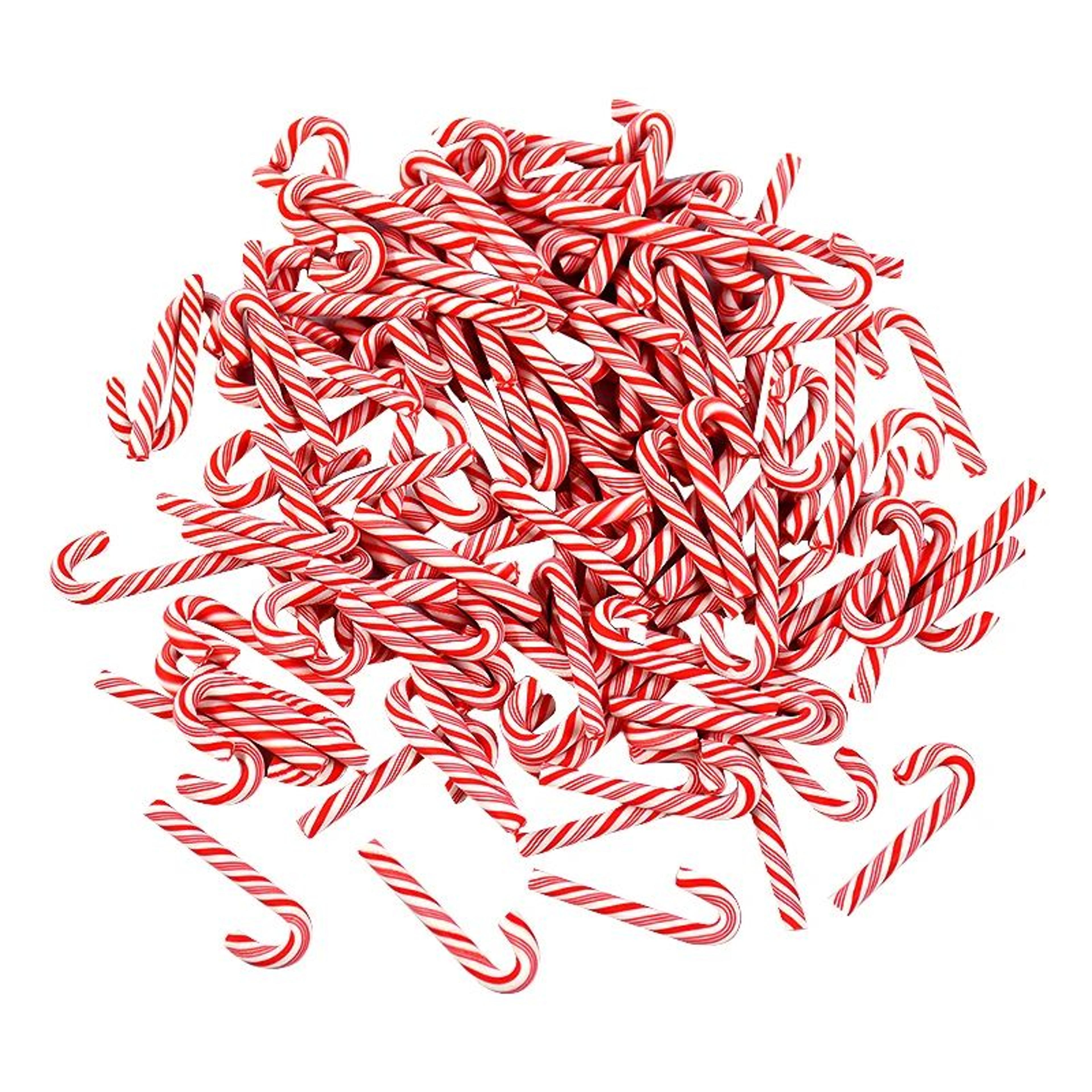 mini red white candy cane christmas ornaments