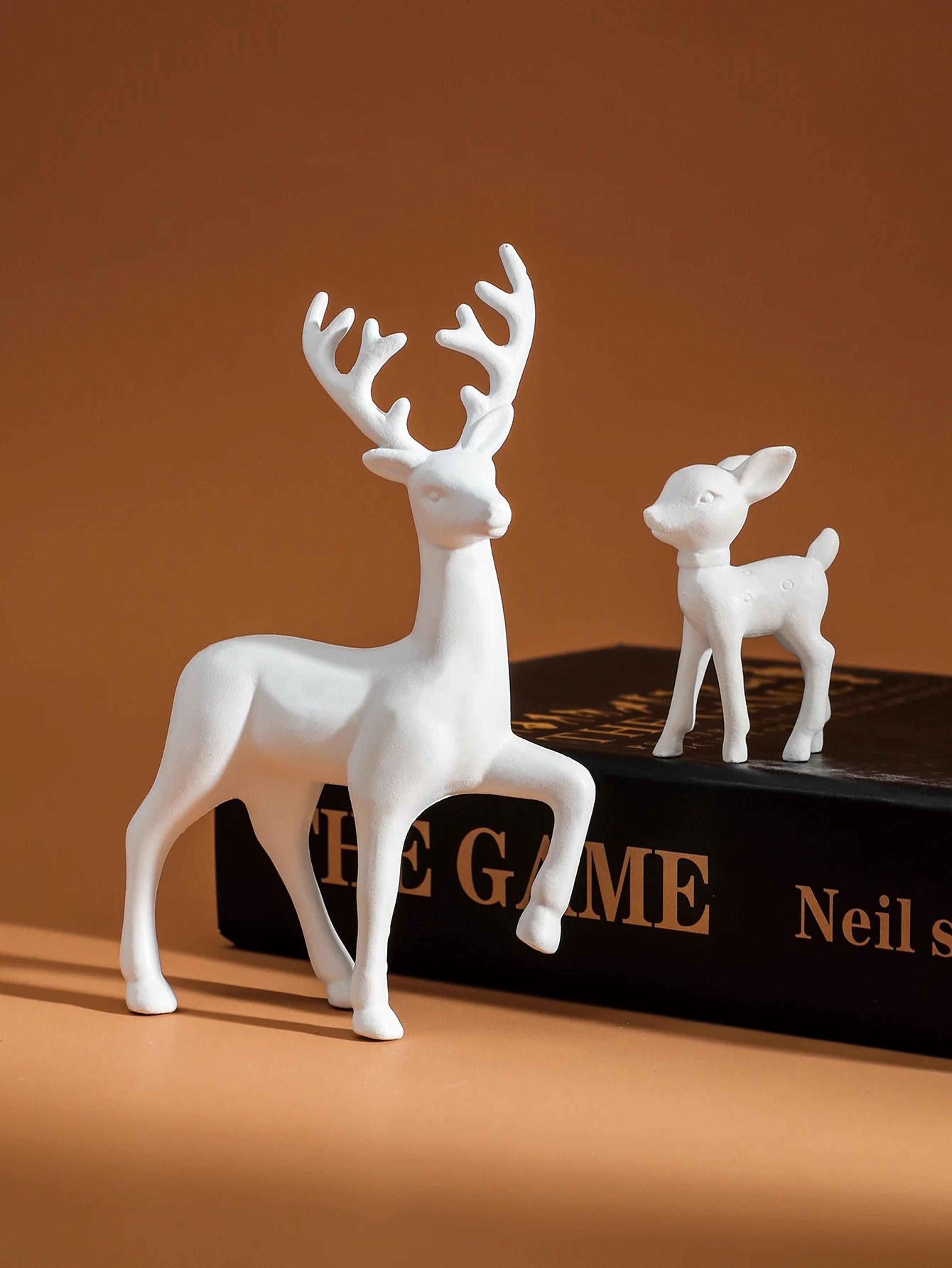 cute mother deer and fawn figurines 2 piece set