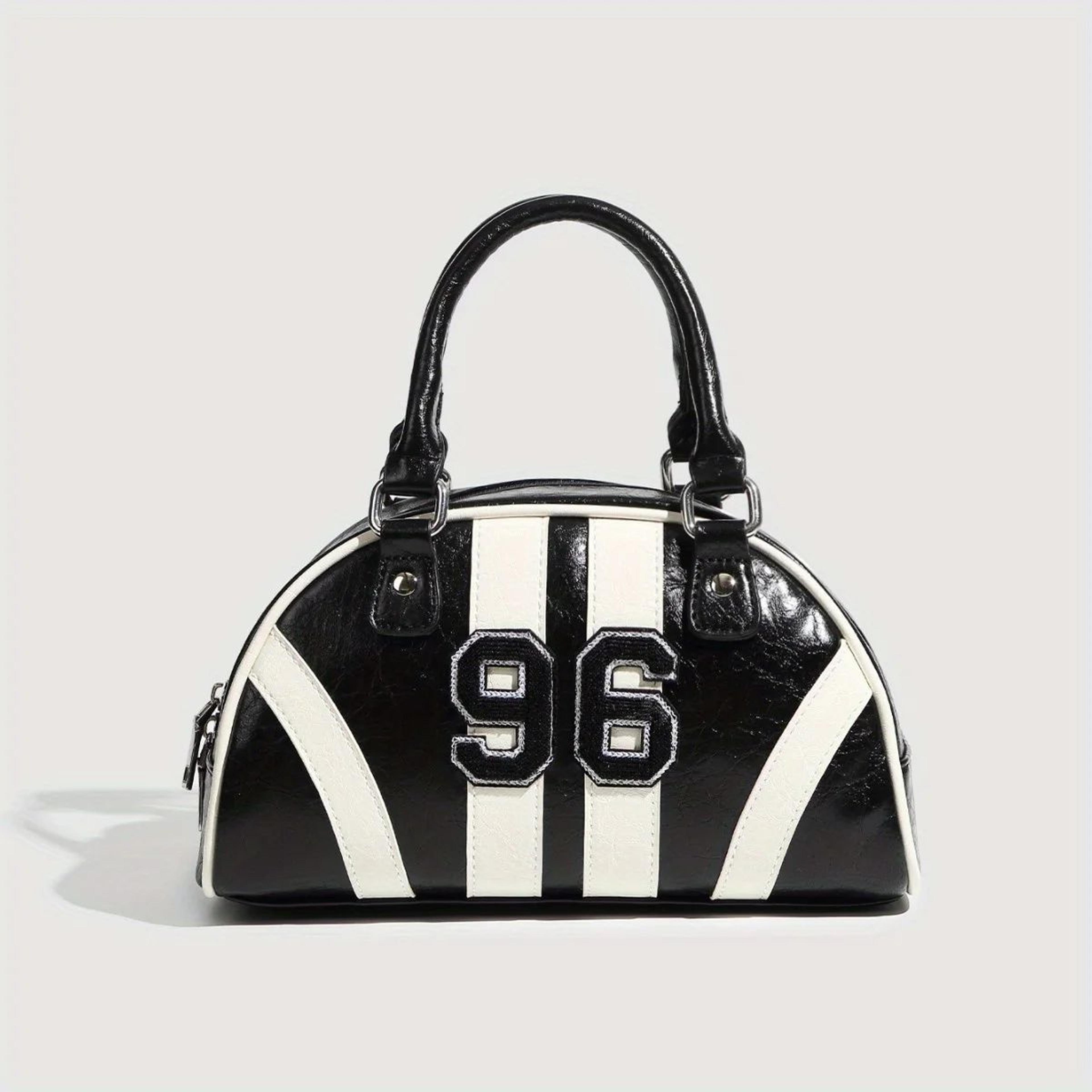 trendy womens boston bowling bag shoulder crossbody handbag
