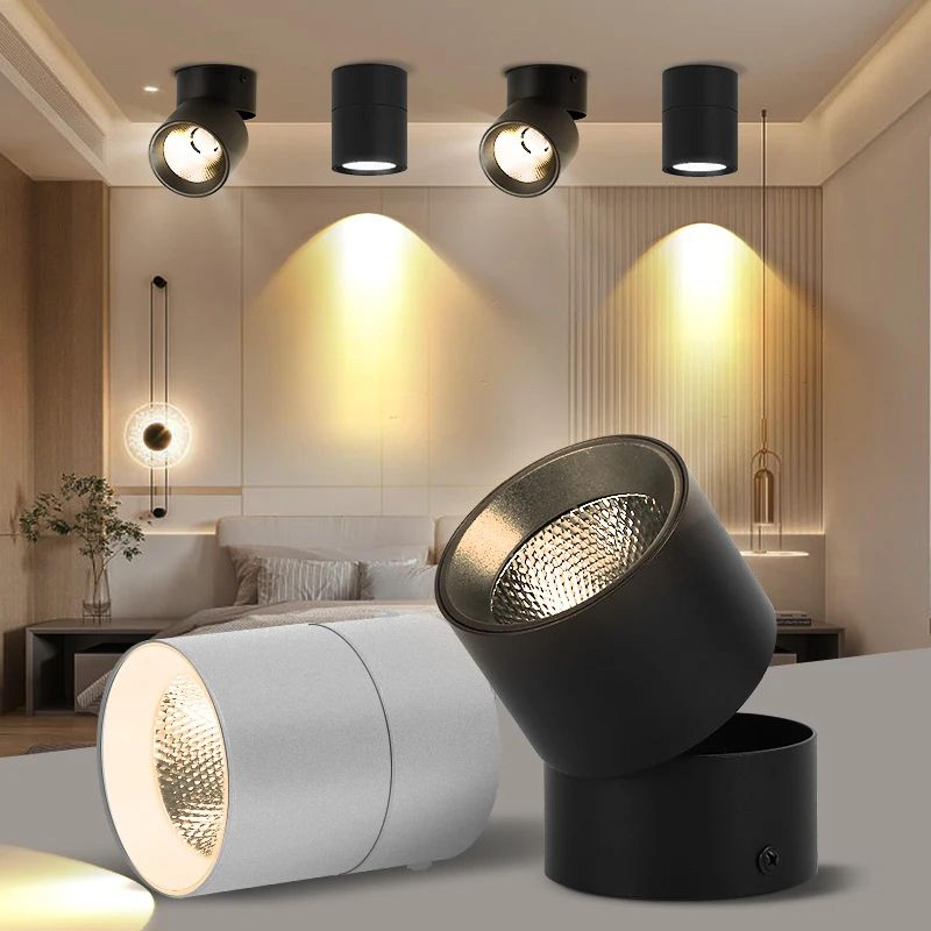 foldable led ceiling spotlight 3 color indoor downlight