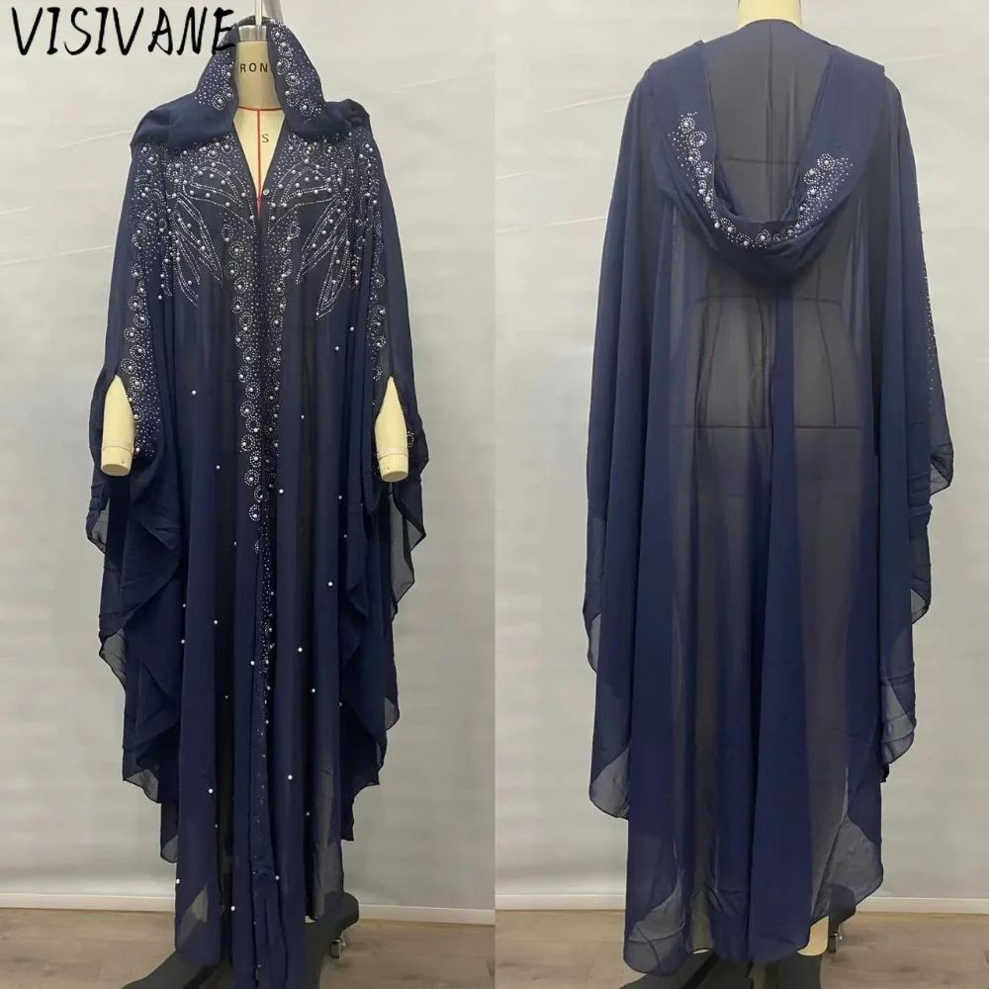 women thin hooded cape with sparkling party details
