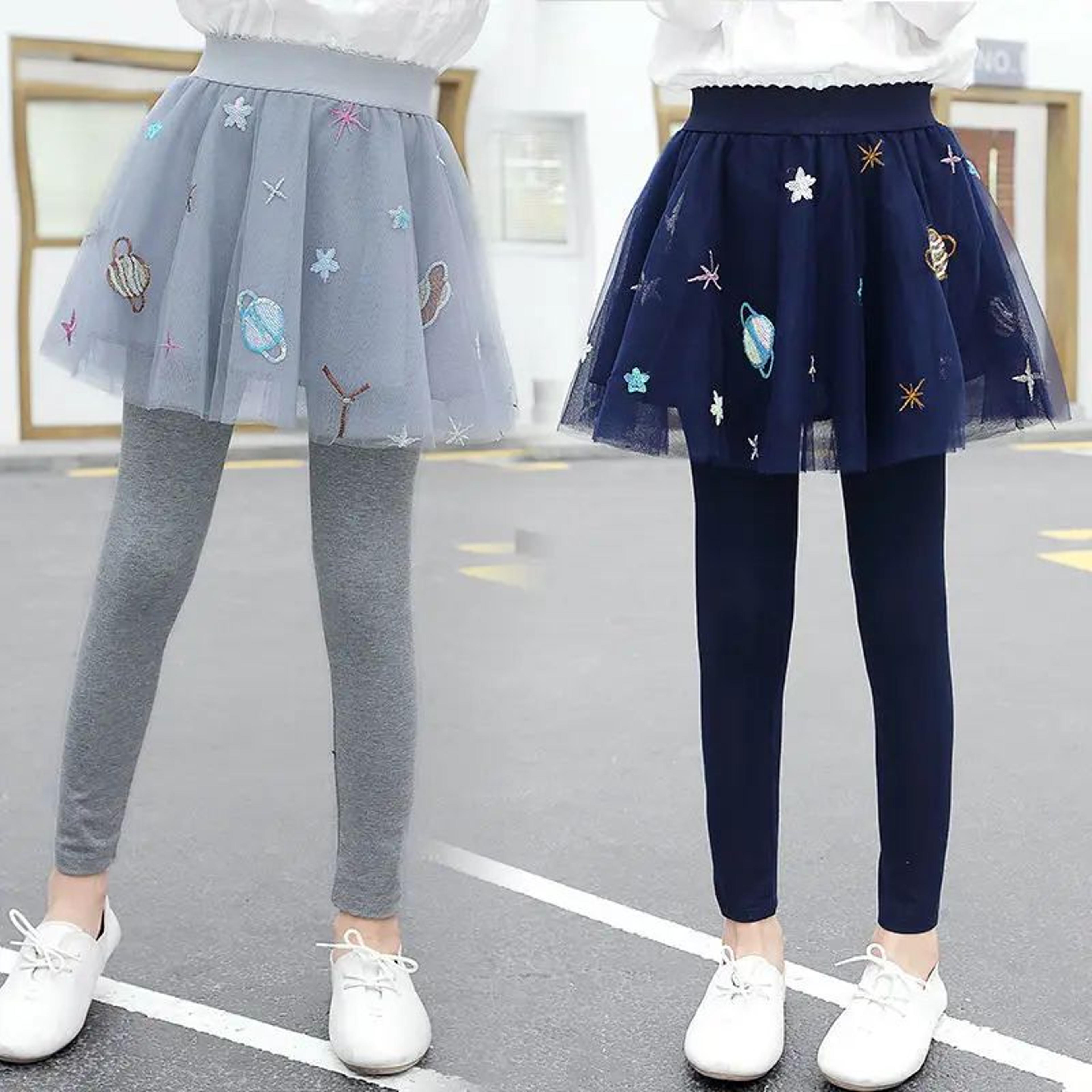 girls tutu skirt leggings for spring and autumn casual wear