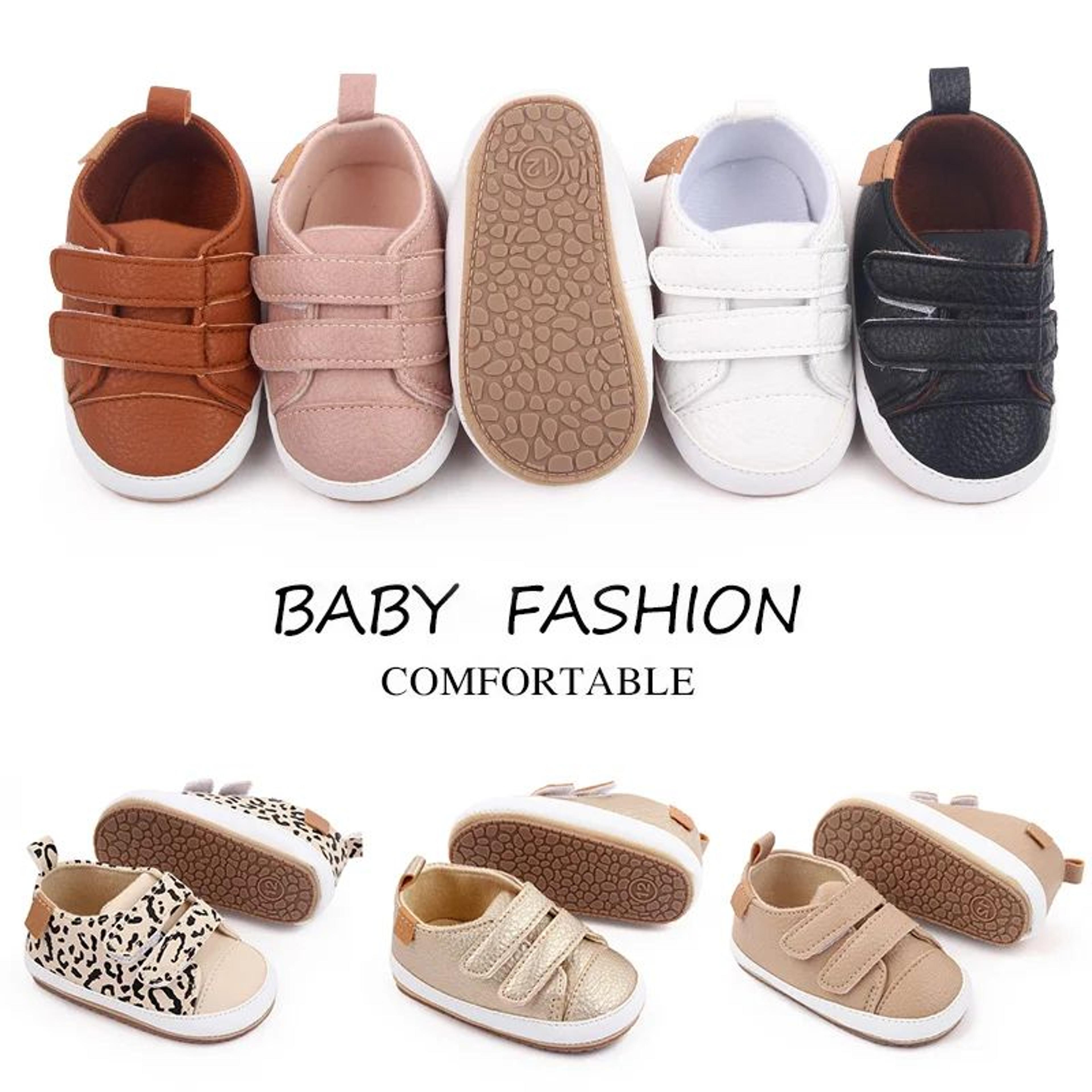 baby casual sneakers with soft pu upper and tpr sole