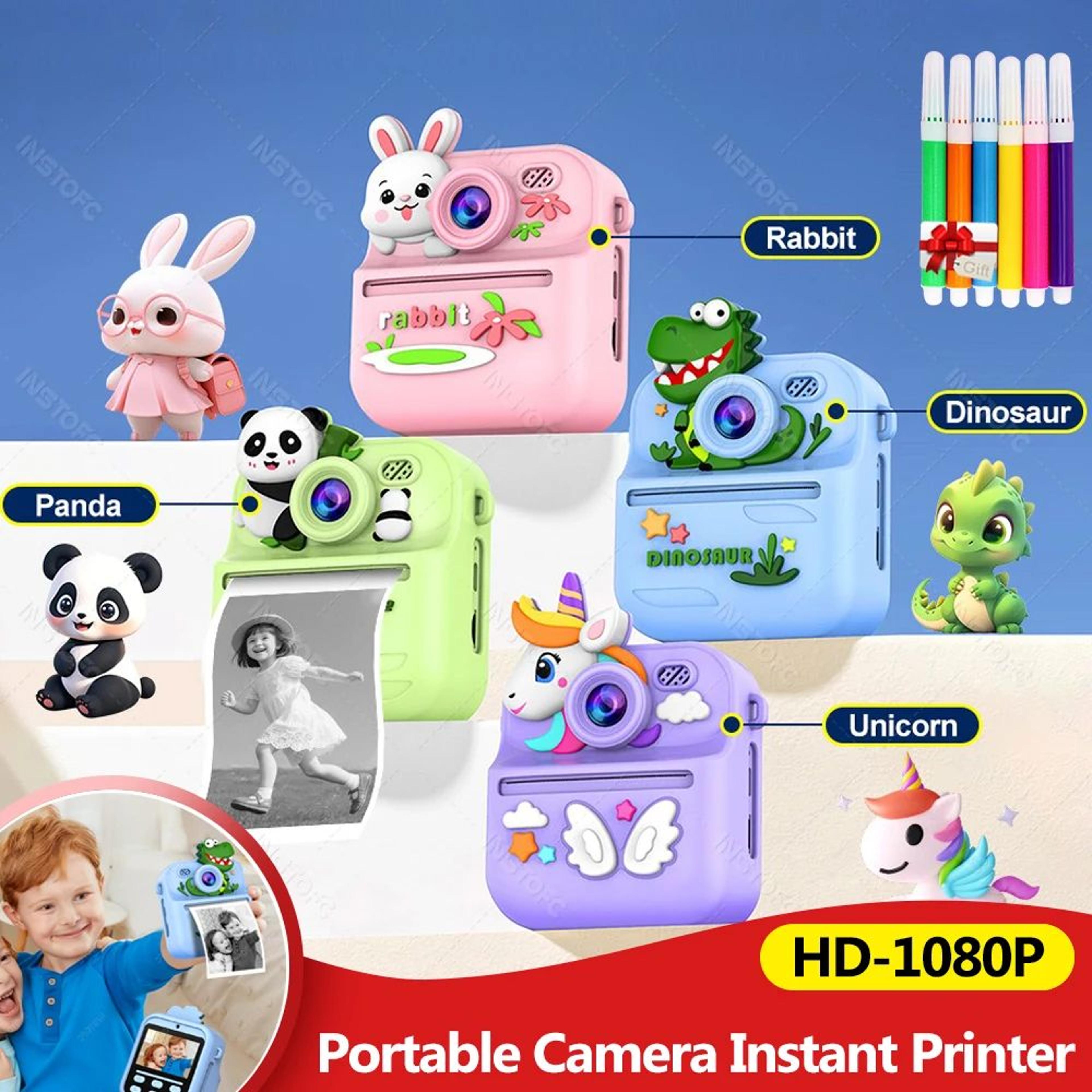 kids instant print dual camera with color display and 1080p video