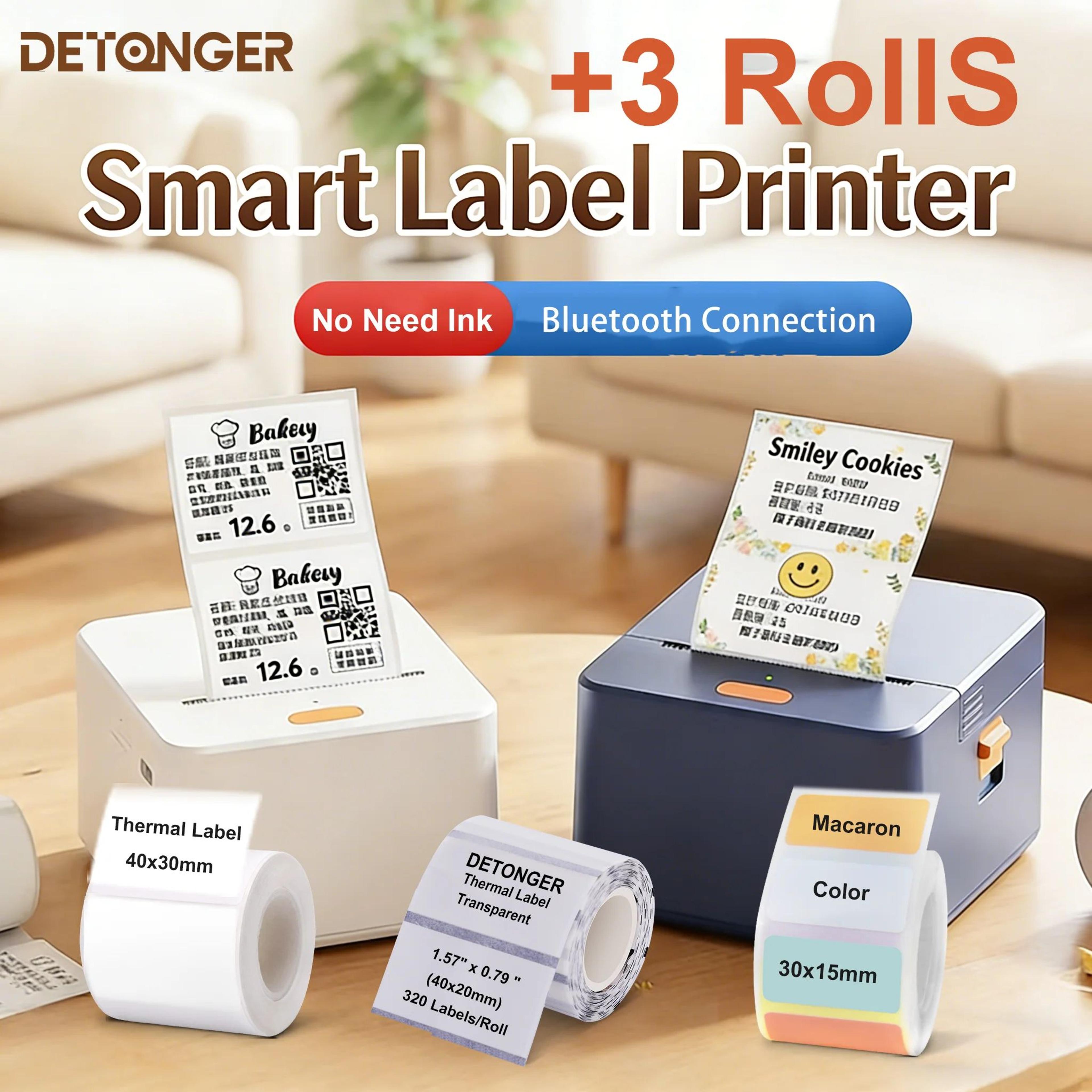 detonger p1 mini wireless inkless thermal label printer