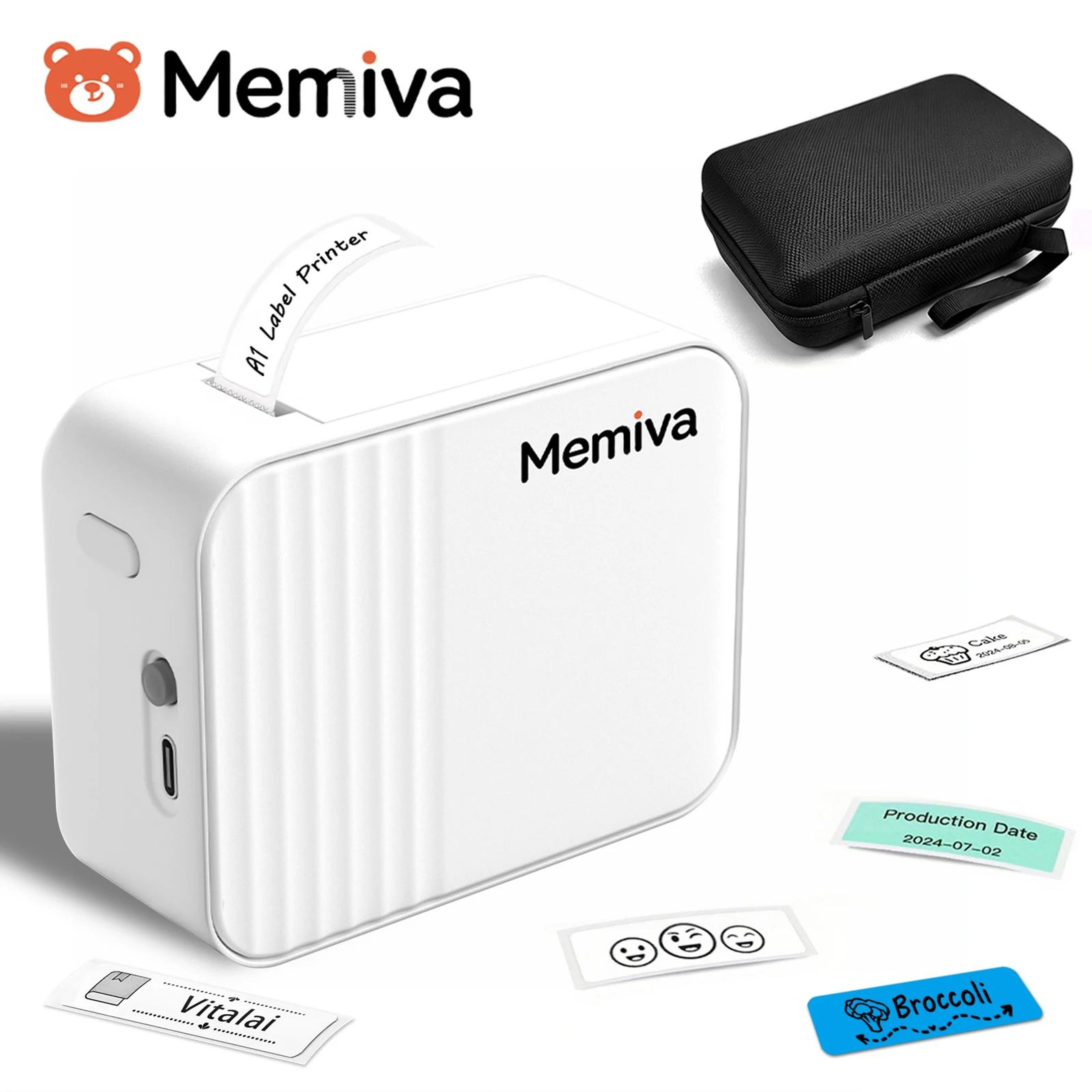memiva a1 mini portable inkless thermal label and sticker printer
