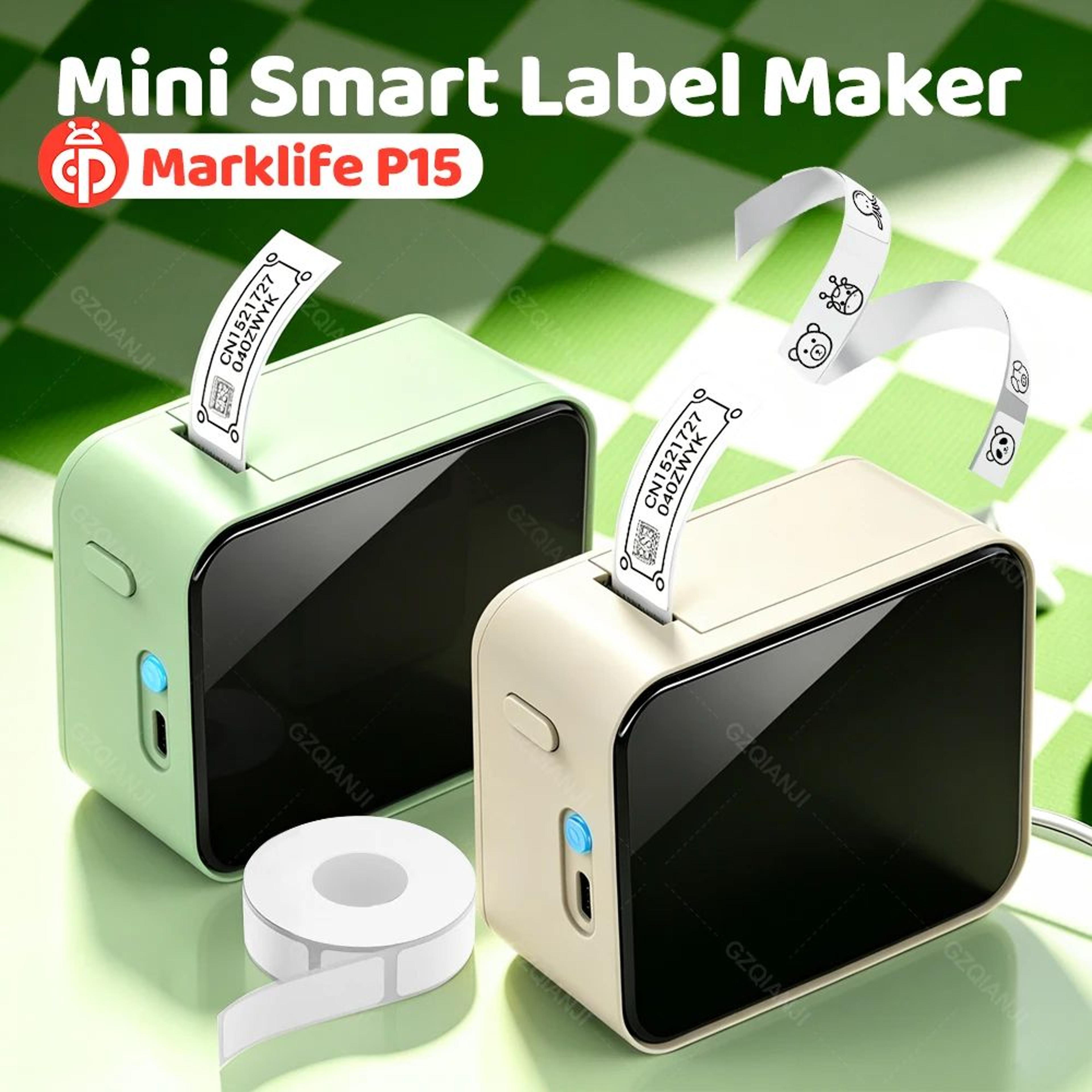 marklife p15 mini bluetooth thermal label printer for home and office