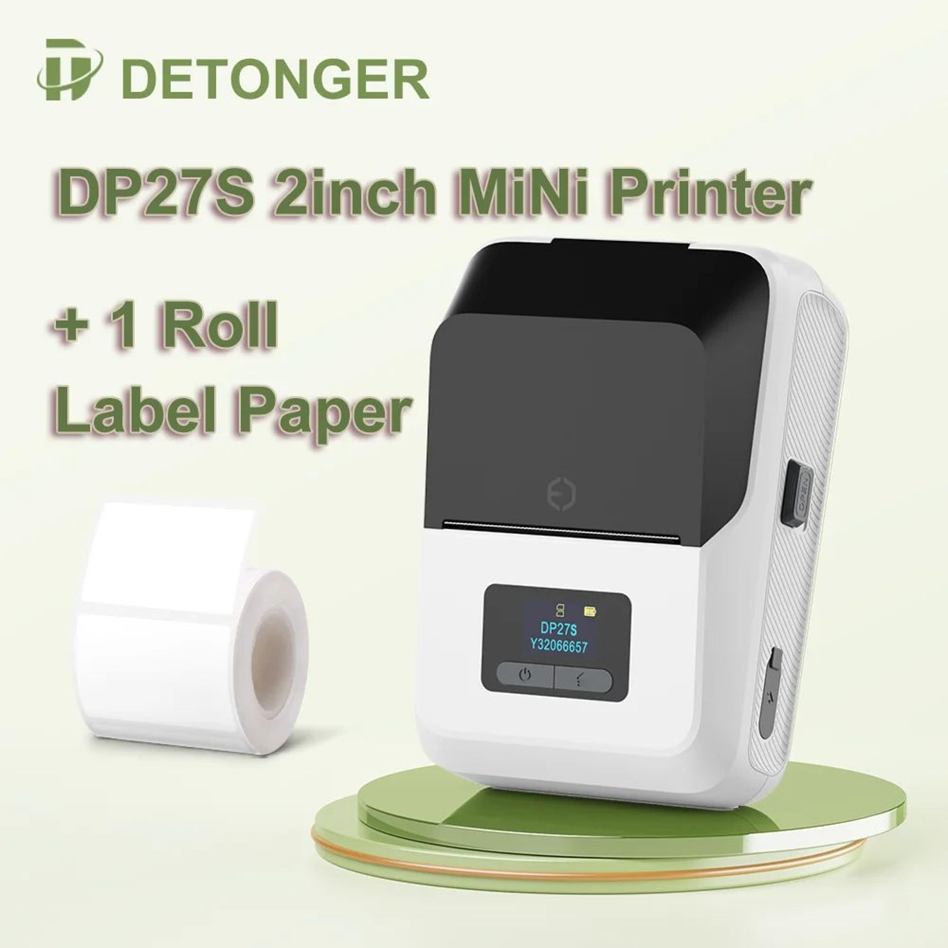 detonger dp27s mini wireless thermal label printer for home and office