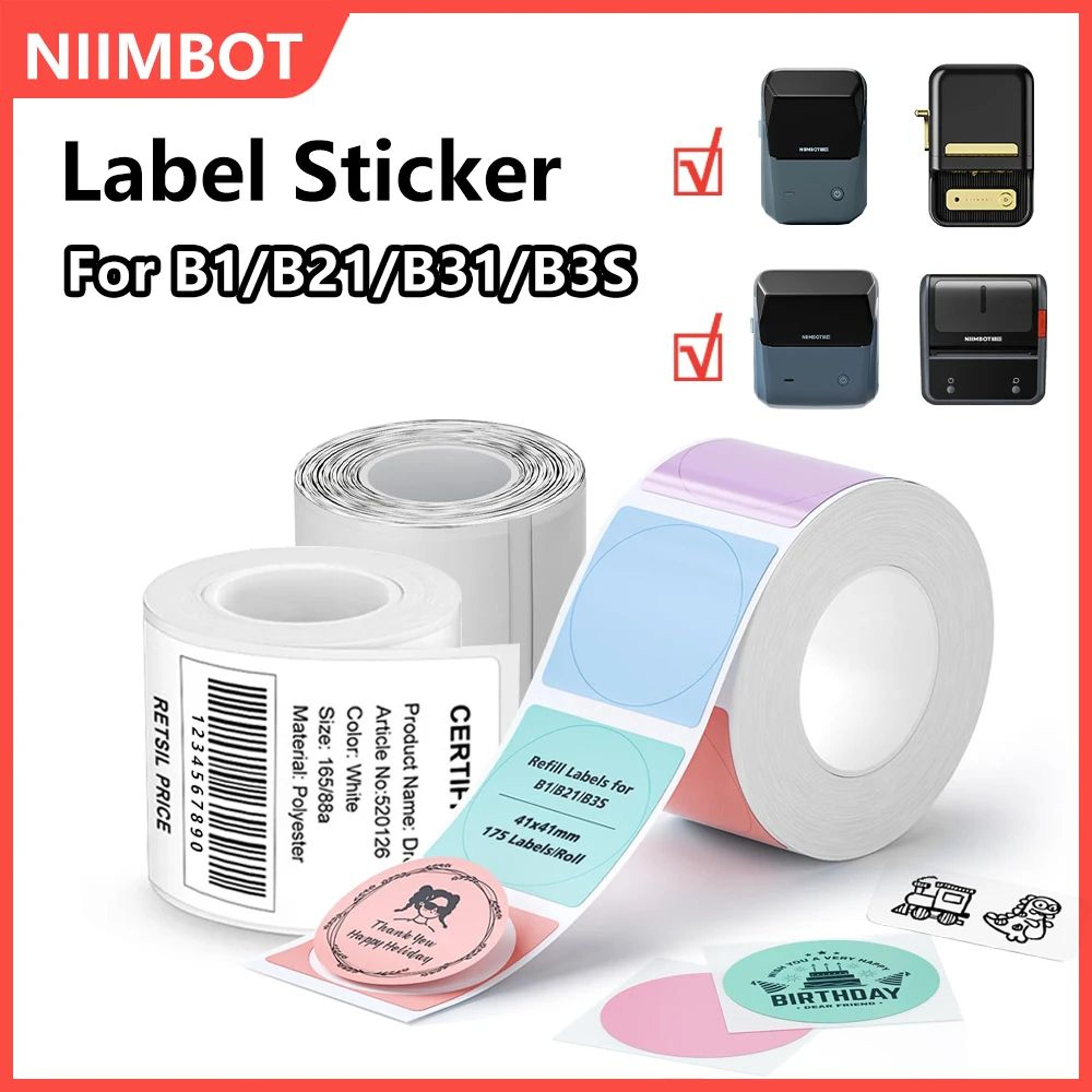 niimbot white color and transparent thermal label rolls for b1 b21