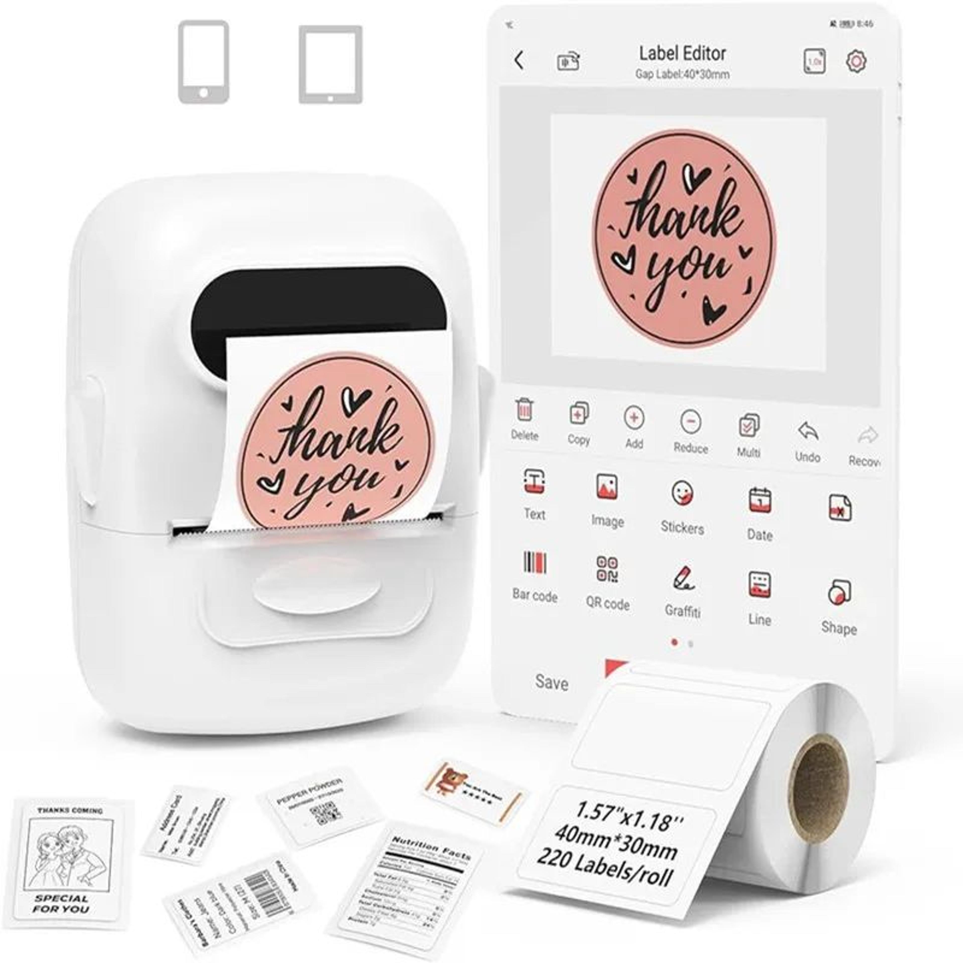 p50 wireless bluetooth thermal label printer for custom stickers