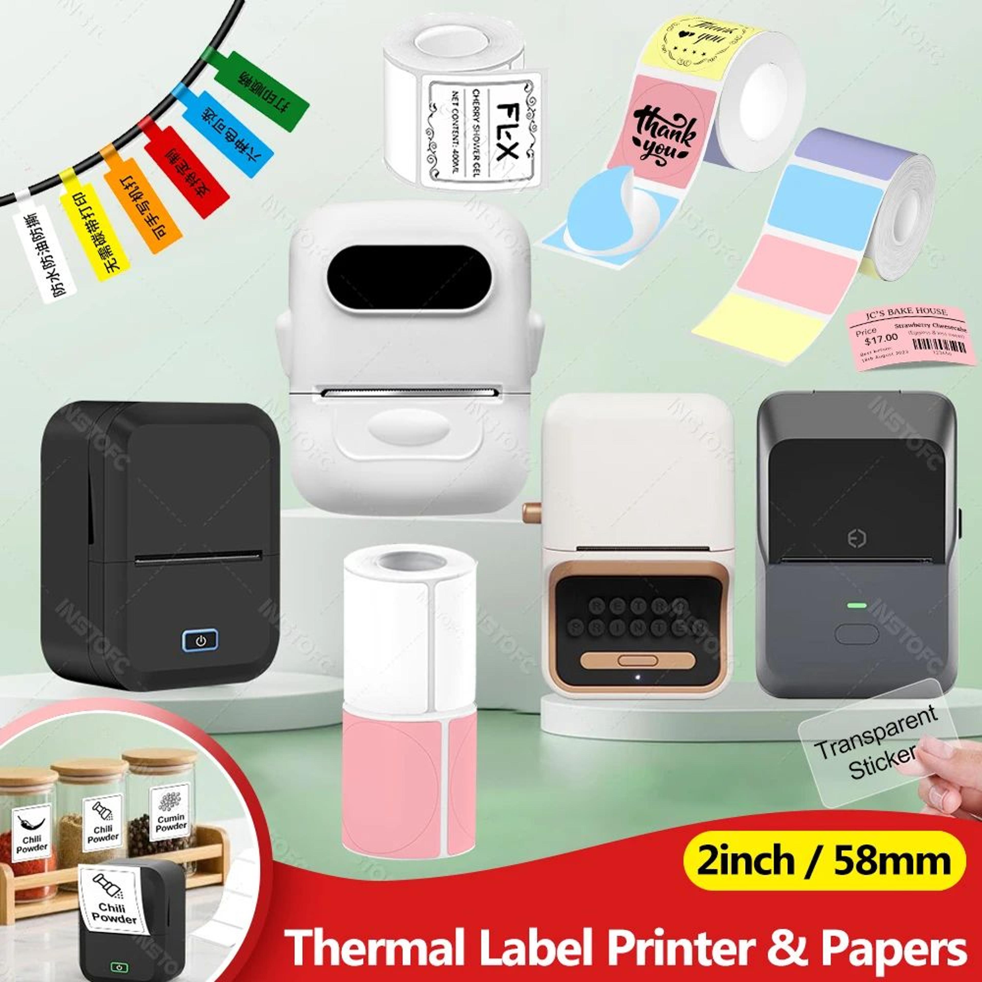 marklife x2 p50 portable thermal label maker with sticker paper options