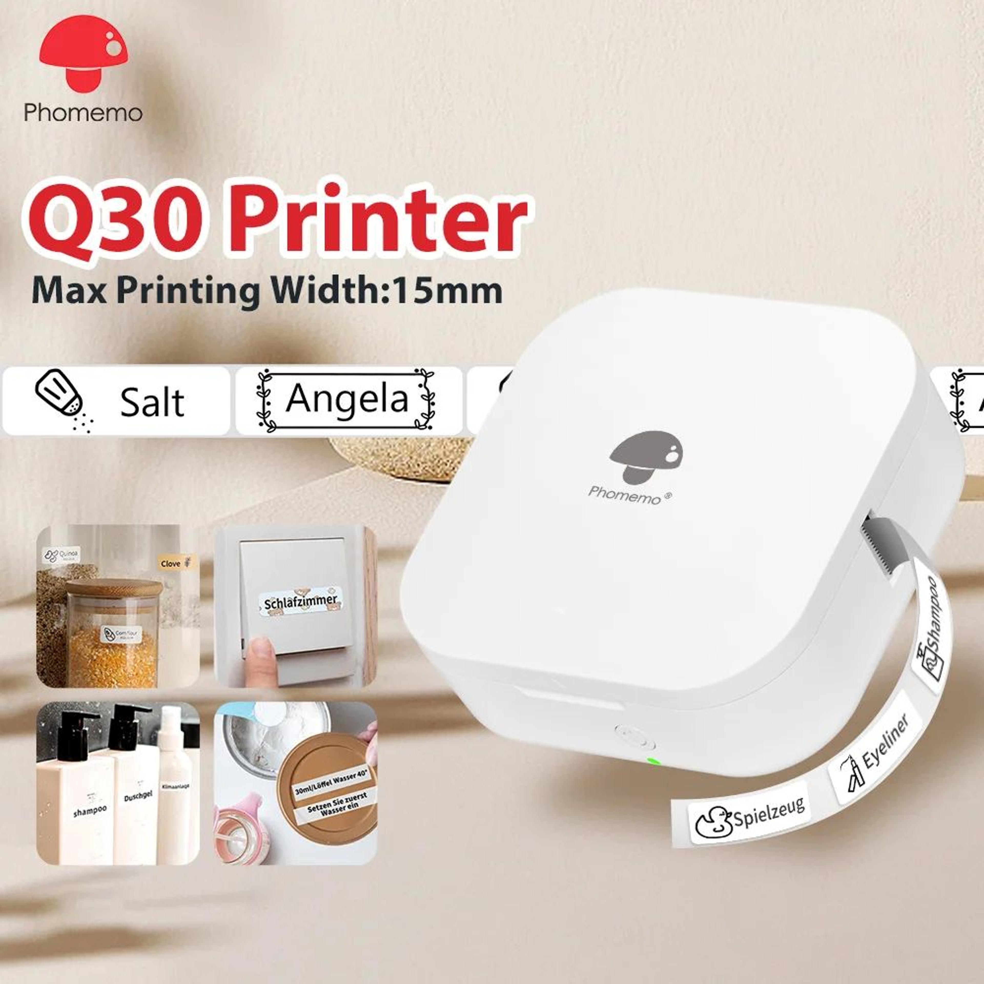 phomemo q30 bluetooth pocket label maker for date and diy stickers