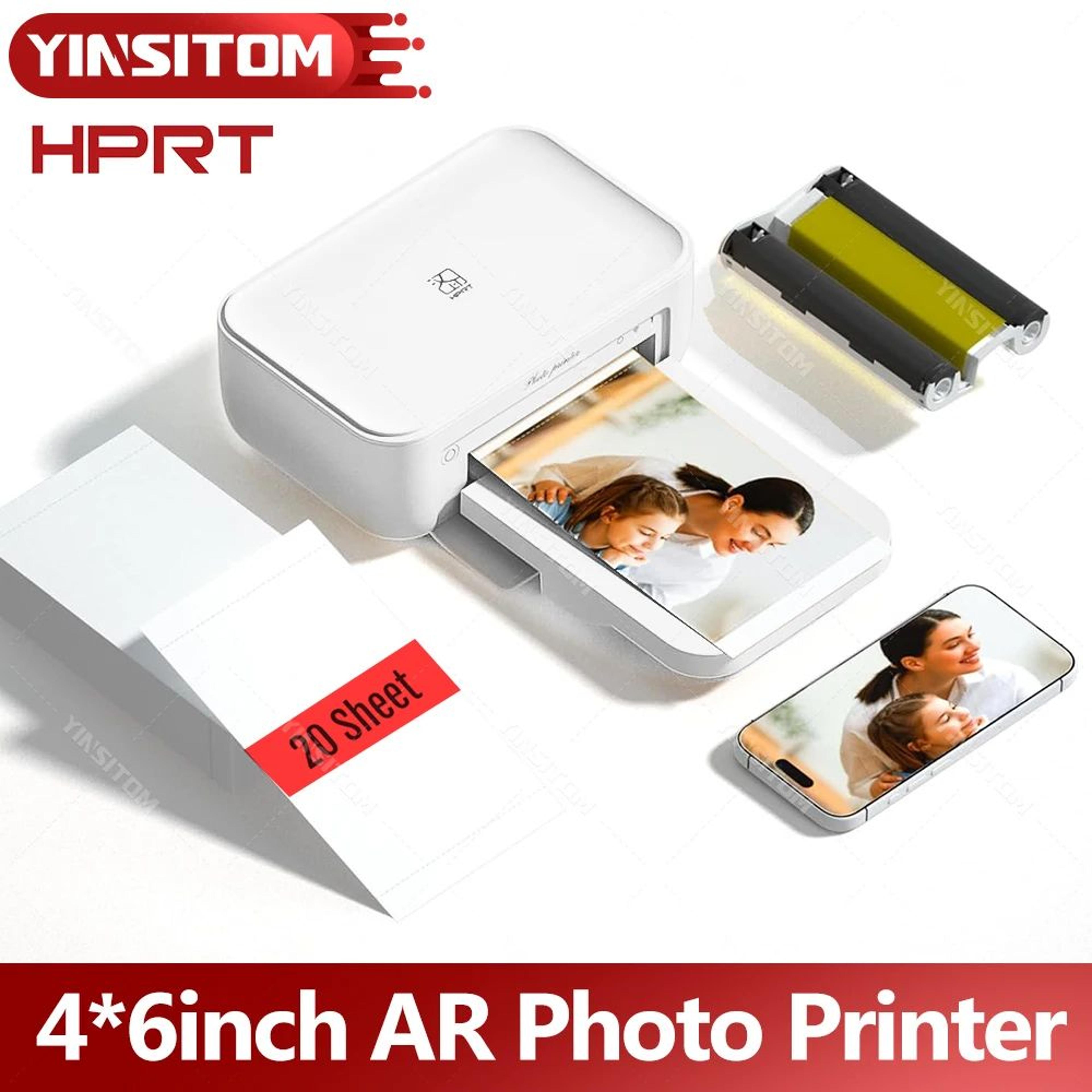 hprt portable wifi photo printer with 4x6 photo paper