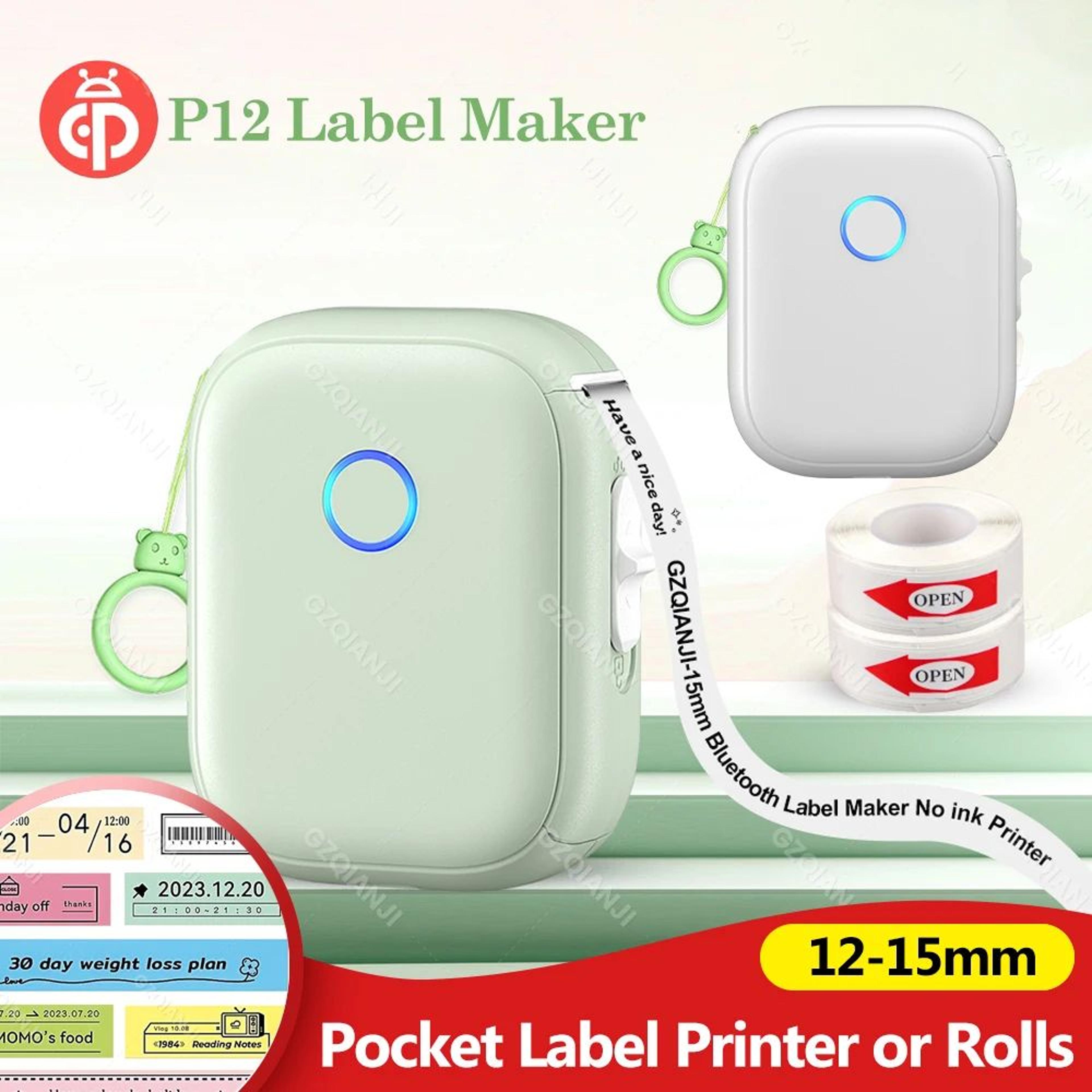 marklife p12 pocket thermal label maker or label paper refill