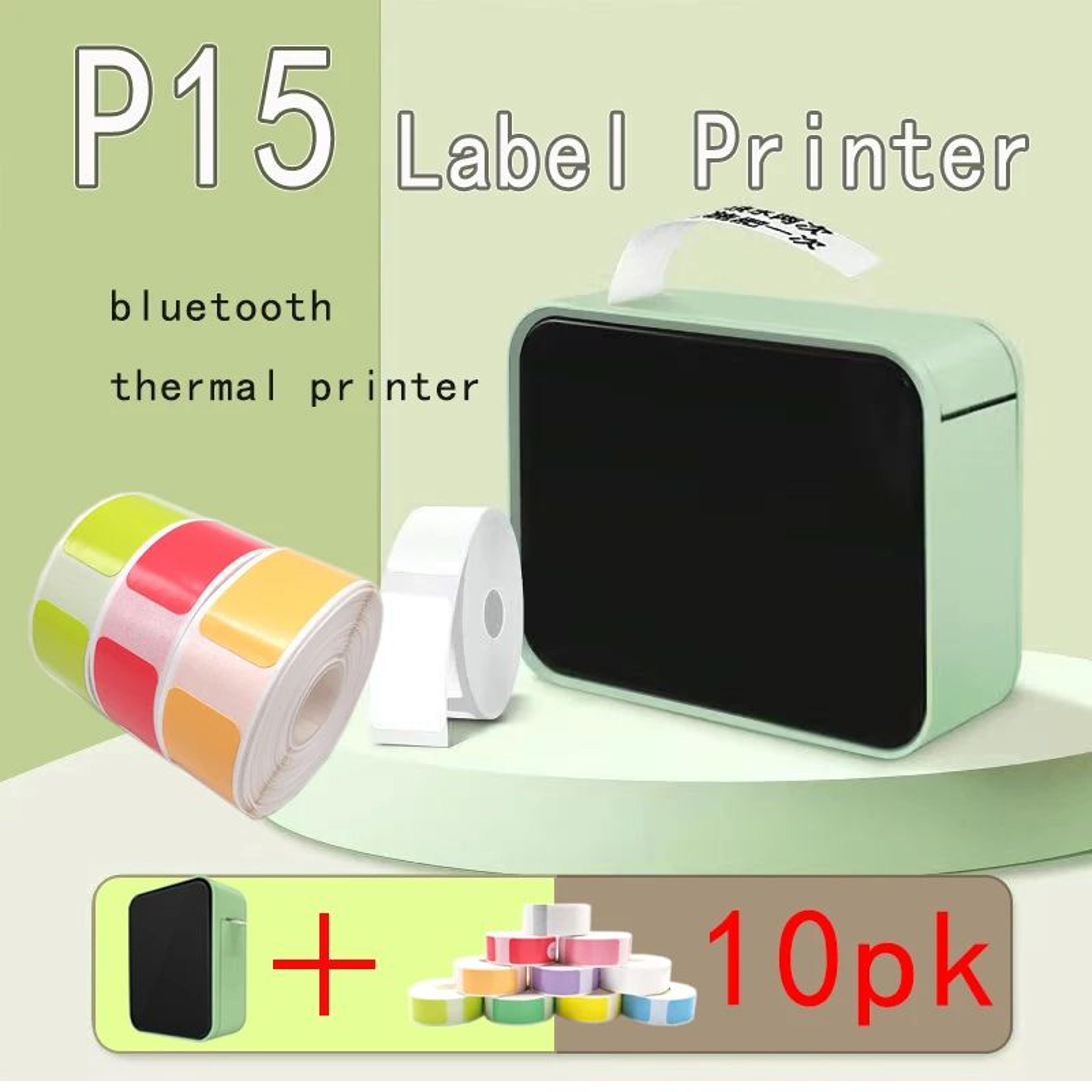 elvinkoko p15 mini portable bluetooth thermal label printer