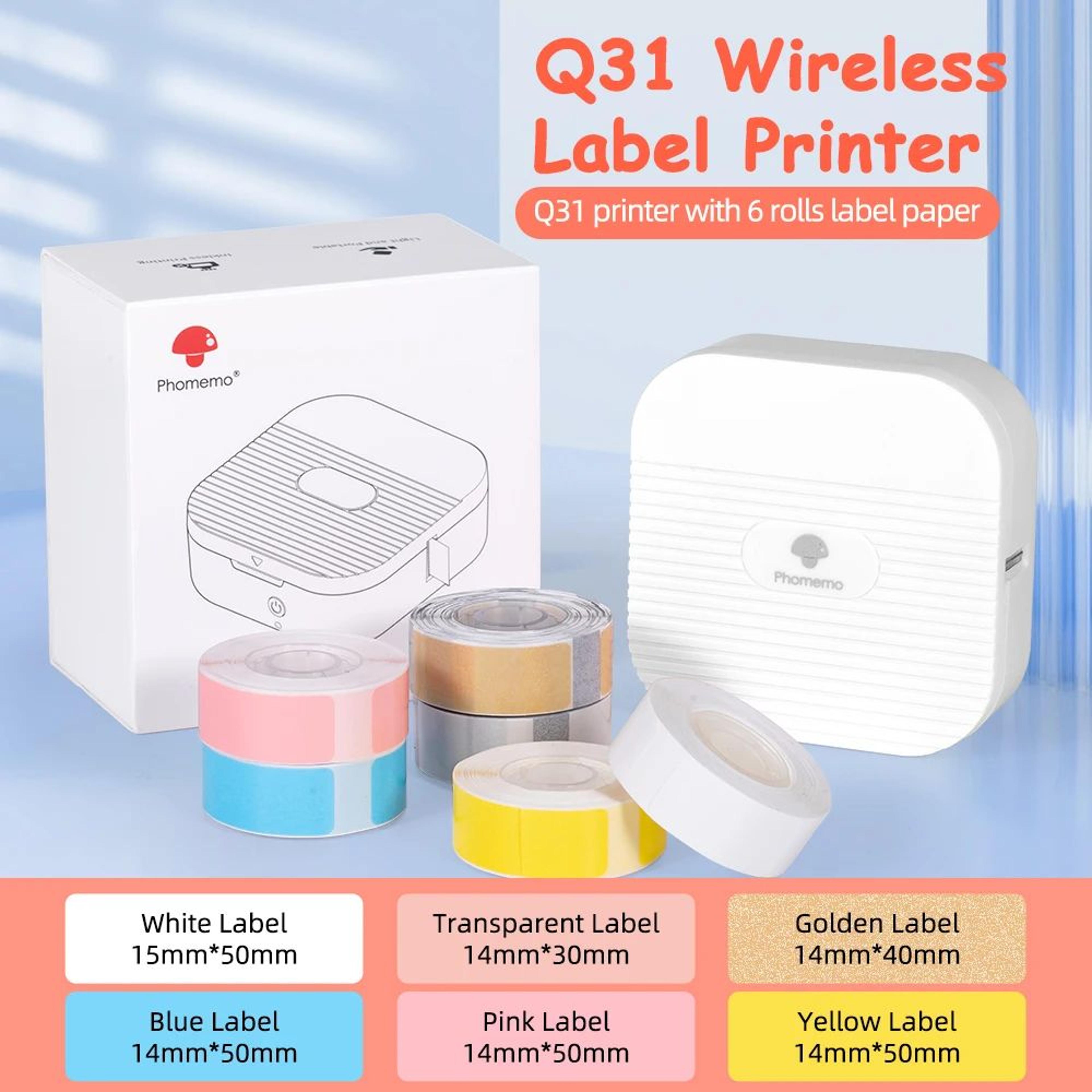 phomemo q30 q31 q30s mini bluetooth thermal label maker