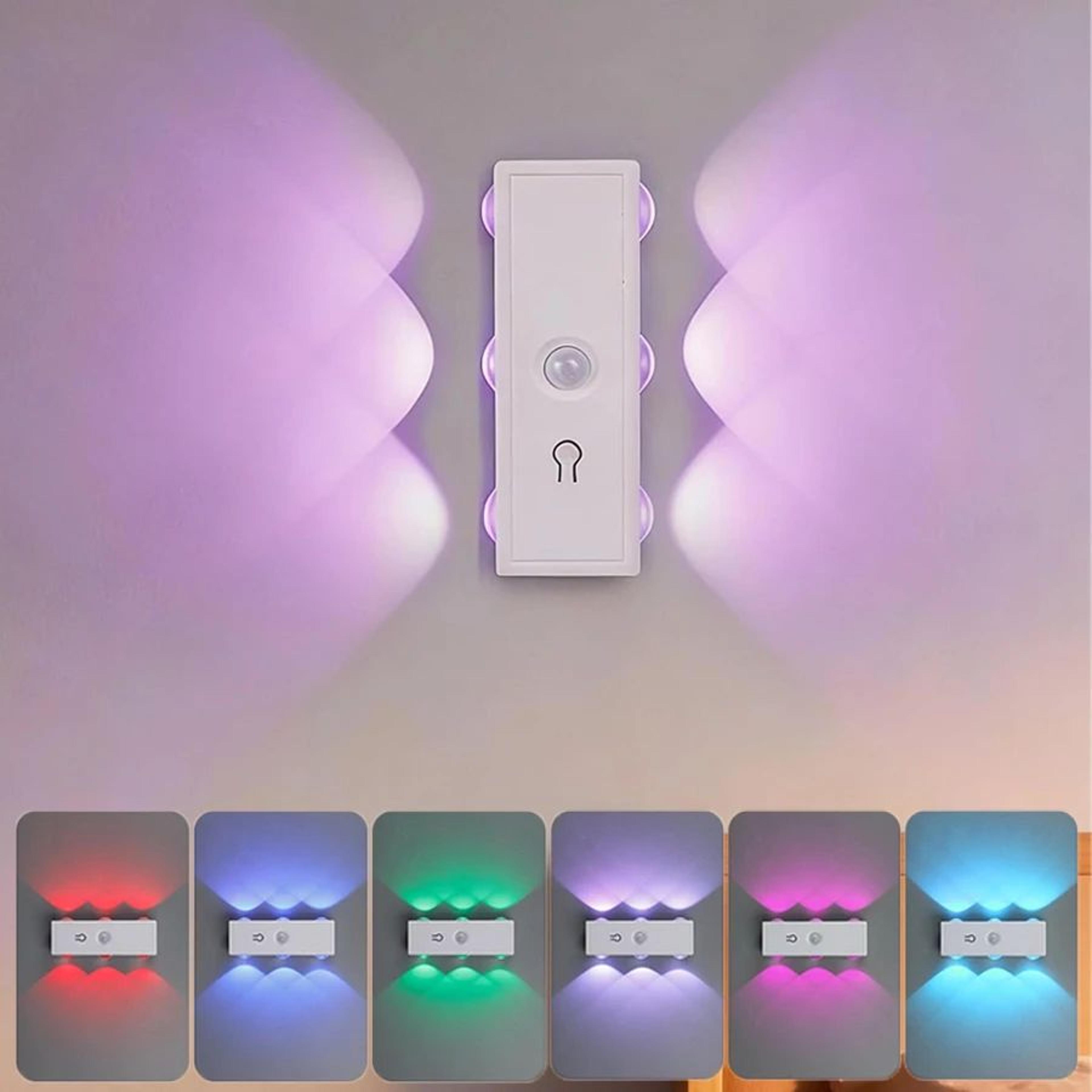 modern rechargeable led wall lamp with motion sensor and dimming