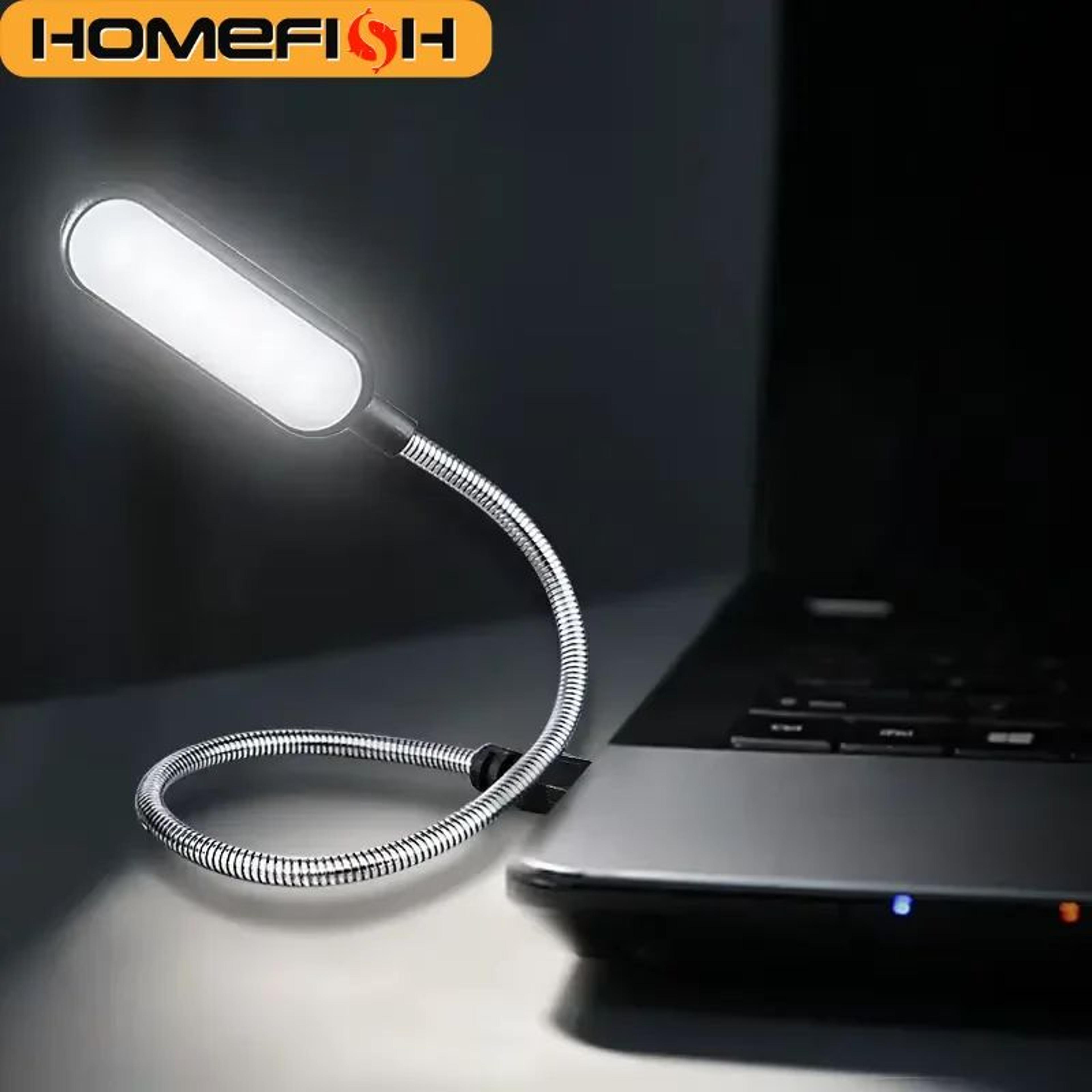 homefish mini flexible usb led reading light for laptop and power bank
