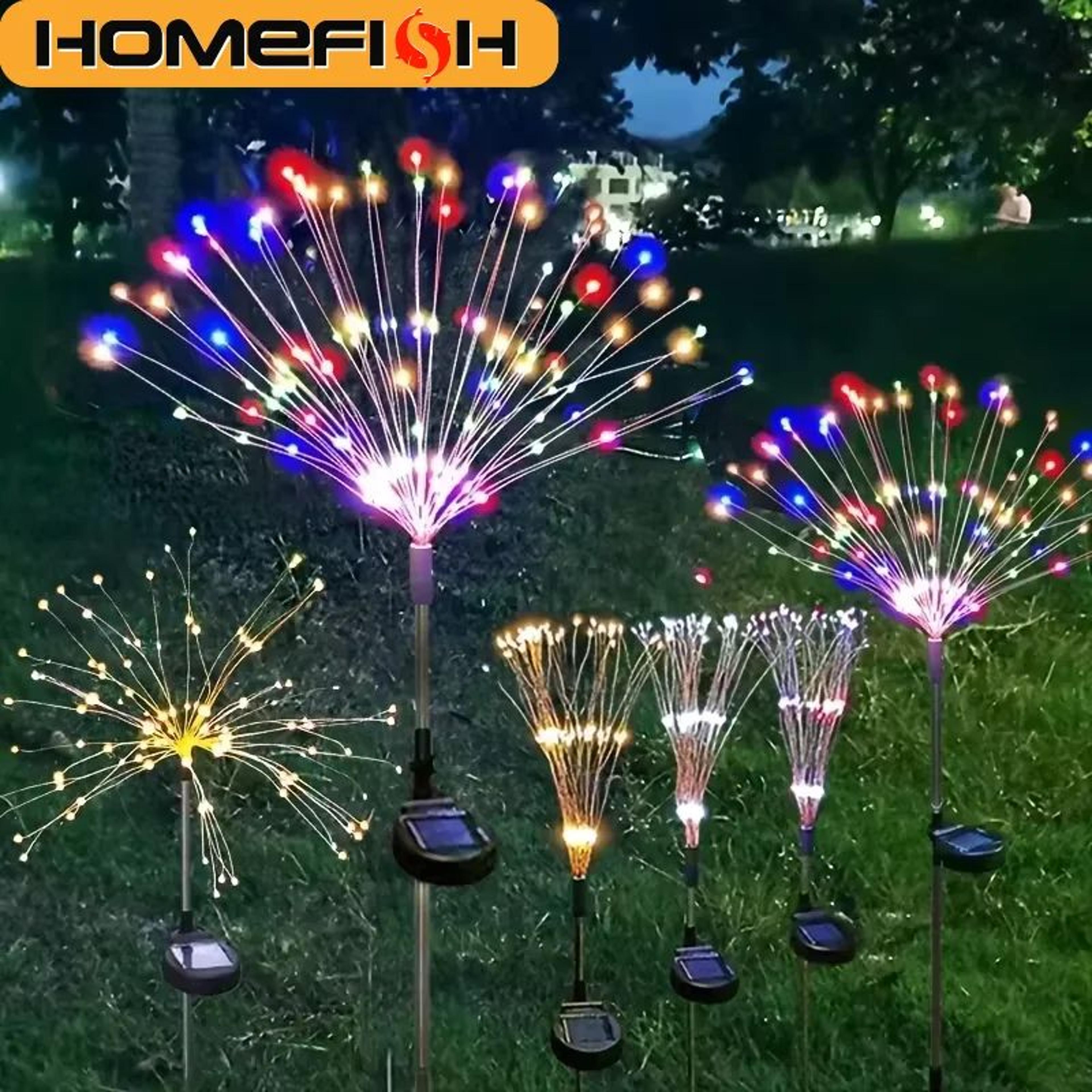 homefish 200 led solar firework garden lights with remote control